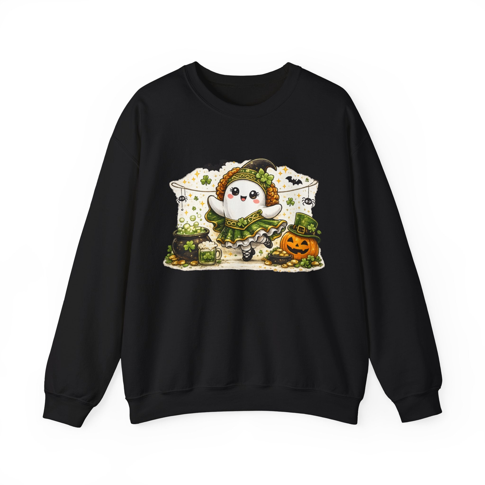 Irish Dance Halloween Ghost Sweatshirt, Cute Irish Dancer Ghost Crewneck, Spooky Dance Shirt, Halloween Dancer Gift, Irish Dance Sweater