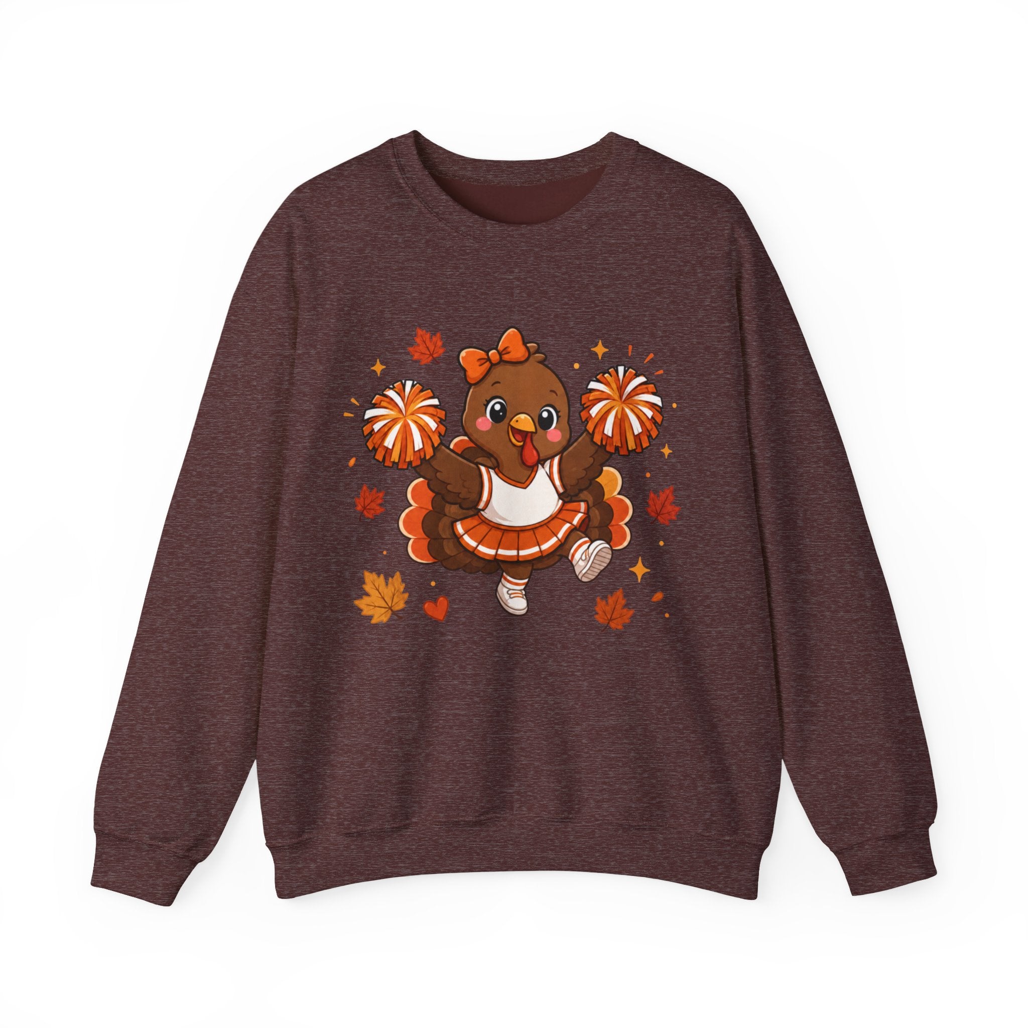 Thanksgiving Cheerleader Sweatshirt, Cheering Turkey Crewneck, Cheer Mom Thanksgiving Shirt, Fall Cheer Gift, Turkey Cheer Sweater