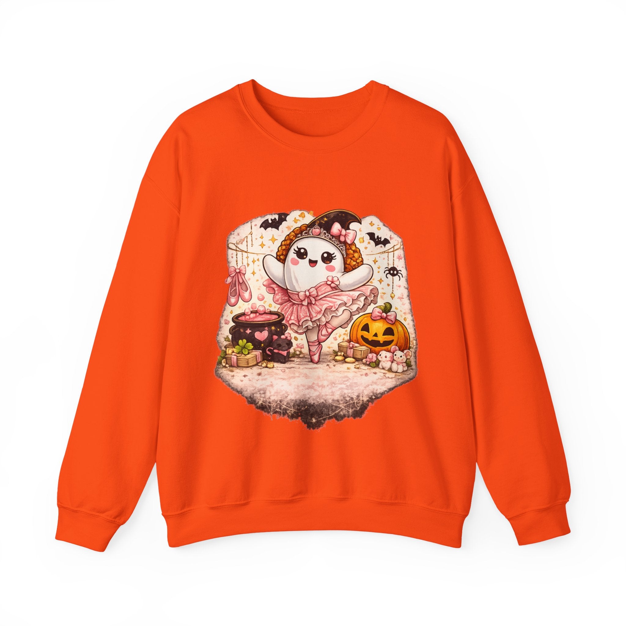 Ballet Halloween Ghost Sweatshirt, Cute Ghost Ballerina Crewneck, Spooky Ballet Dancer Shirt, Dance Girl Gift, Fall Dance Sweater