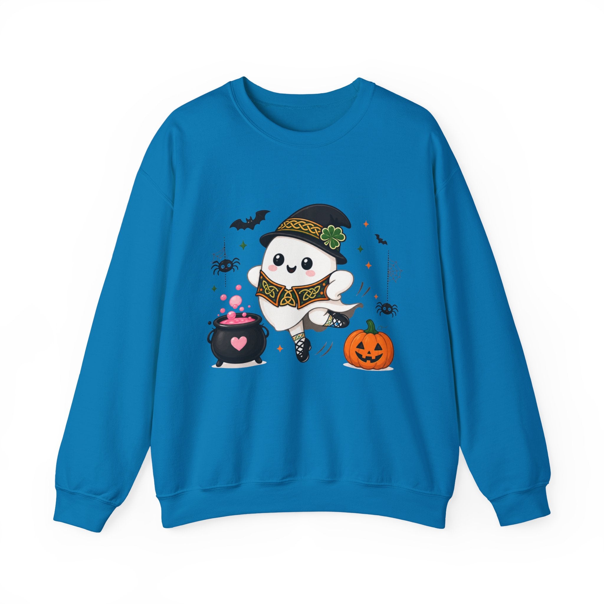 Irish Dance Halloween Ghost Sweatshirt, Cute Irish Dancer Ghost Crewneck, Spooky Irish Dance Shirt, Halloween Dance Gift, Fall Dancer Sweater