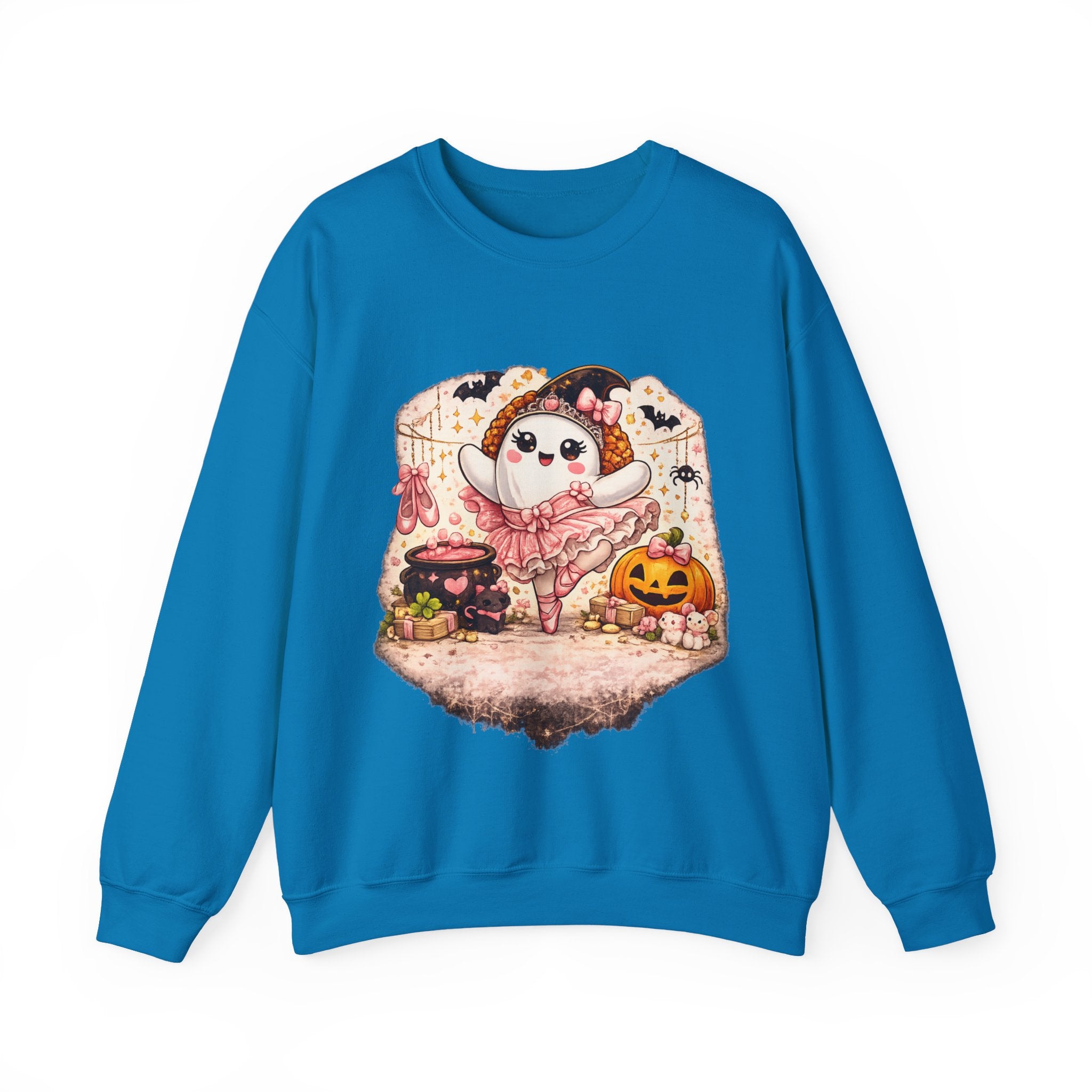 Ballet Halloween Ghost Sweatshirt, Cute Ghost Ballerina Crewneck, Spooky Ballet Dancer Shirt, Dance Girl Gift, Fall Dance Sweater