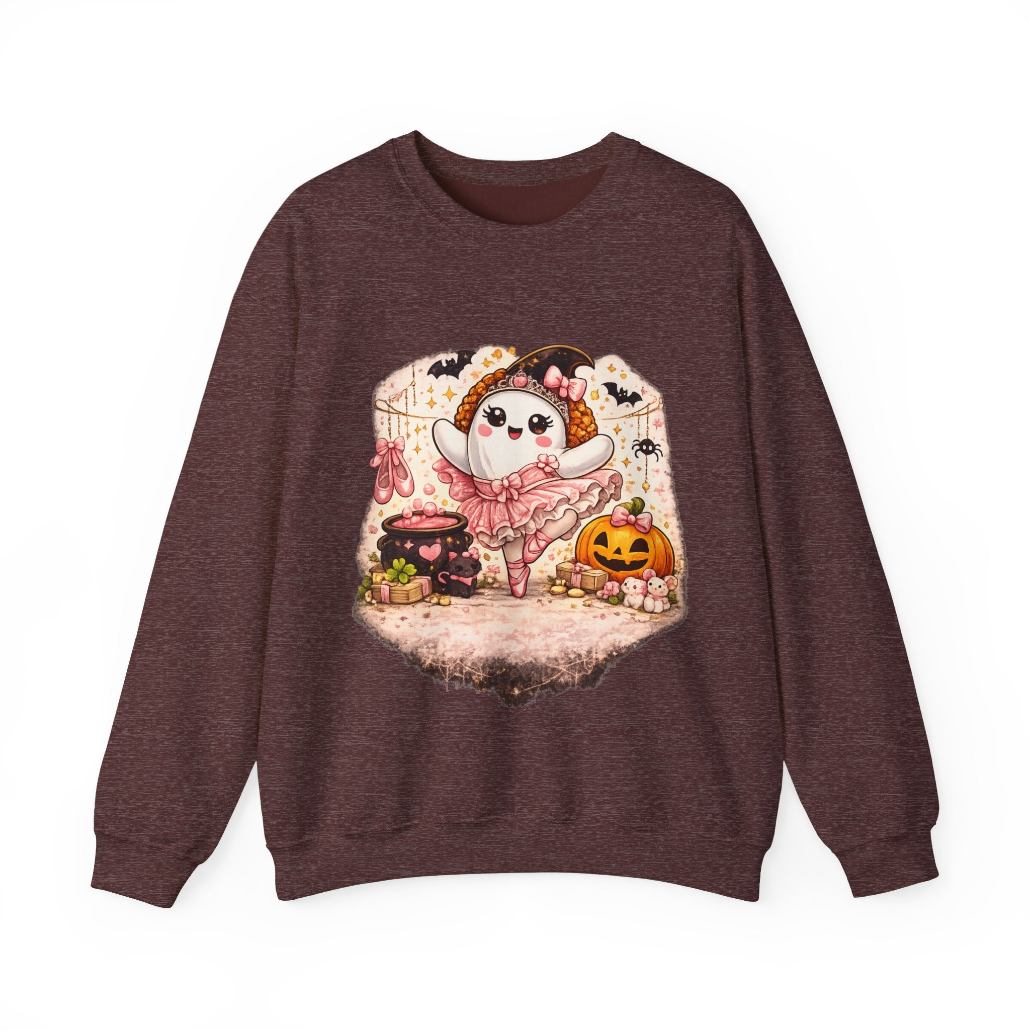 Ballet Halloween Ghost Sweatshirt, Cute Ghost Ballerina Crewneck, Spooky Ballet Dancer Shirt, Dance Girl Gift, Fall Dance Sweater