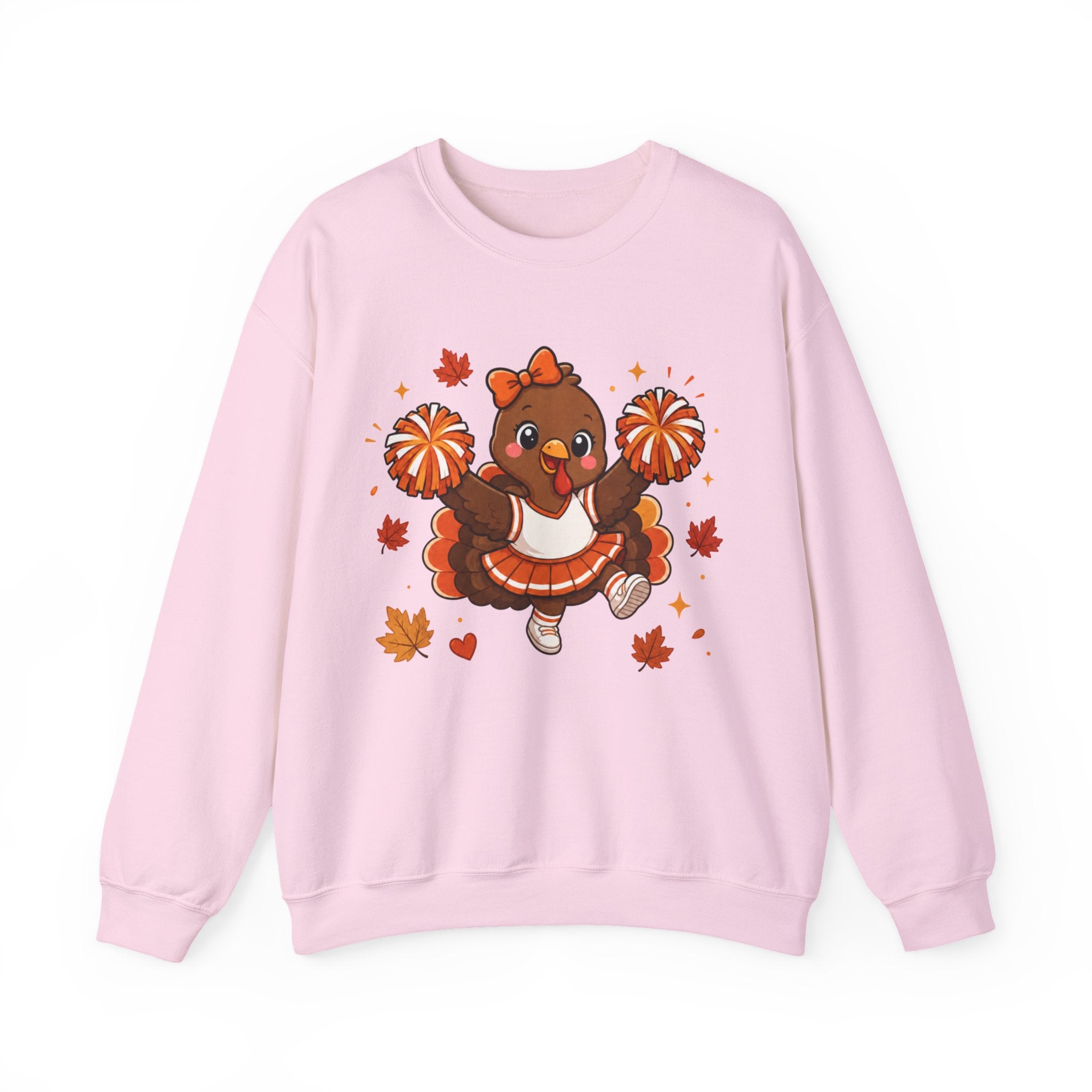 Thanksgiving Cheerleader Sweatshirt, Cheering Turkey Crewneck, Cheer Mom Thanksgiving Shirt, Fall Cheer Gift, Turkey Cheer Sweater