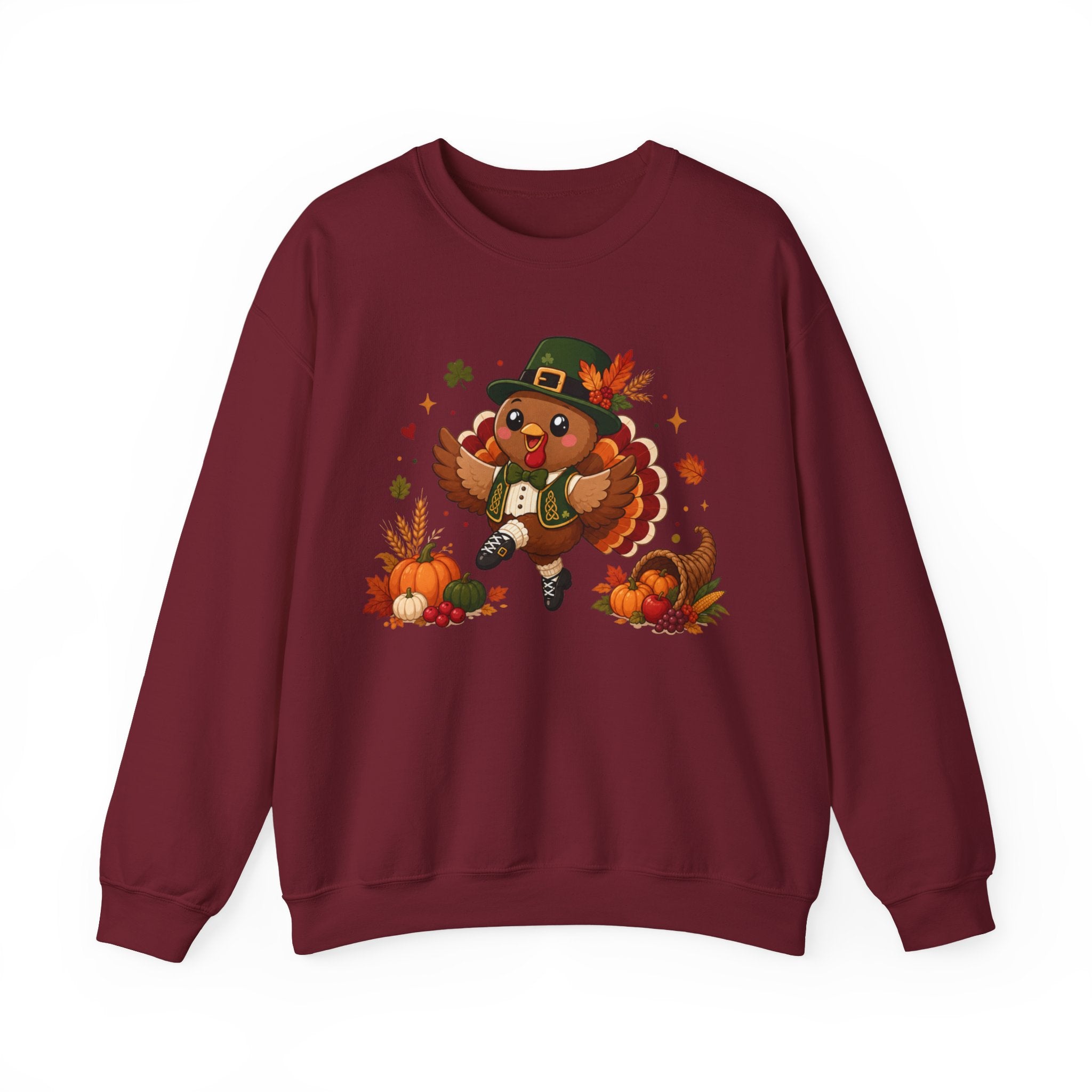 Irish Dancer Thanksgiving Sweatshirt, Dancing Turkey Crewneck, Fall Irish Dance Gift, Thanksgiving Sweater