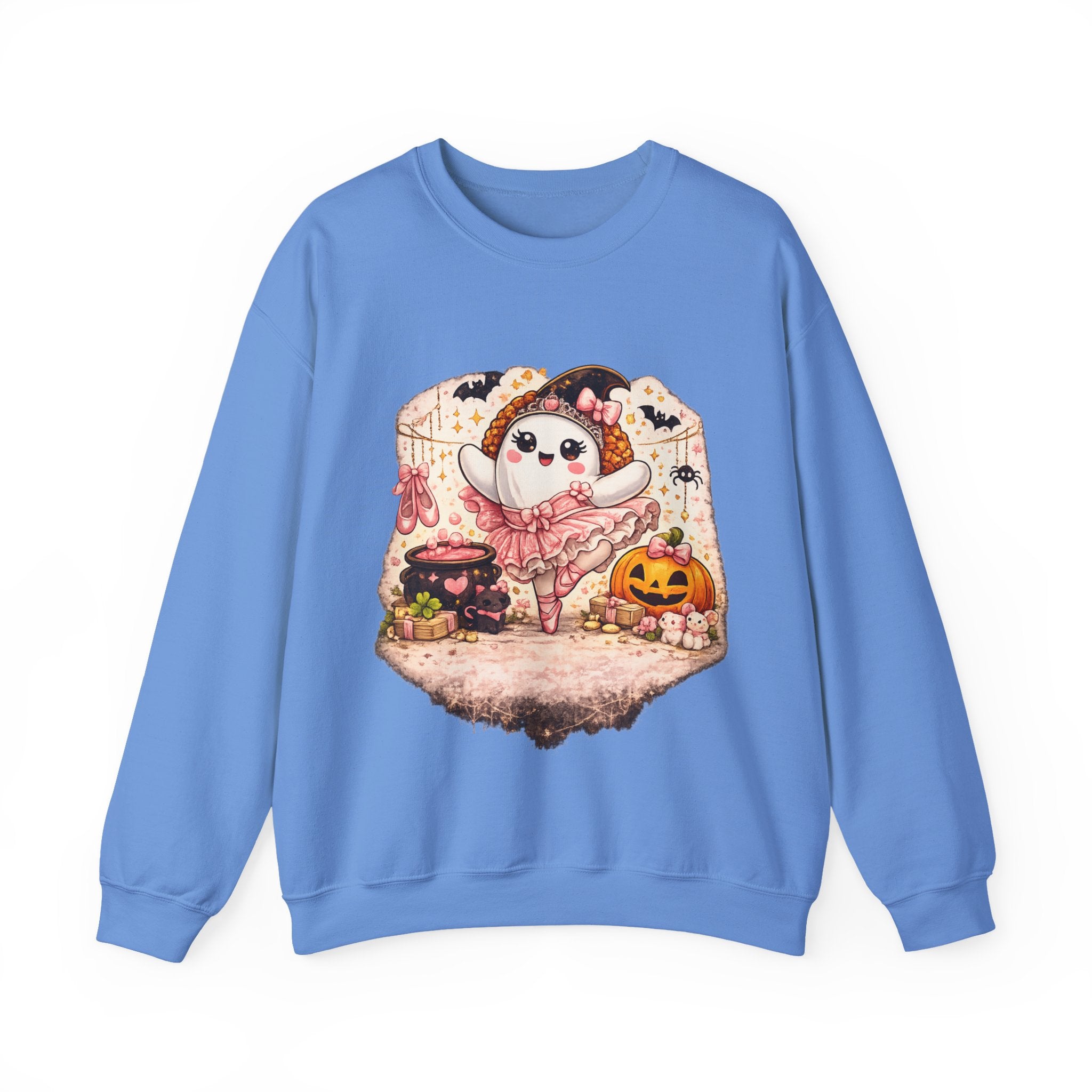 Ballet Halloween Ghost Sweatshirt, Cute Ghost Ballerina Crewneck, Spooky Ballet Dancer Shirt, Dance Girl Gift, Fall Dance Sweater