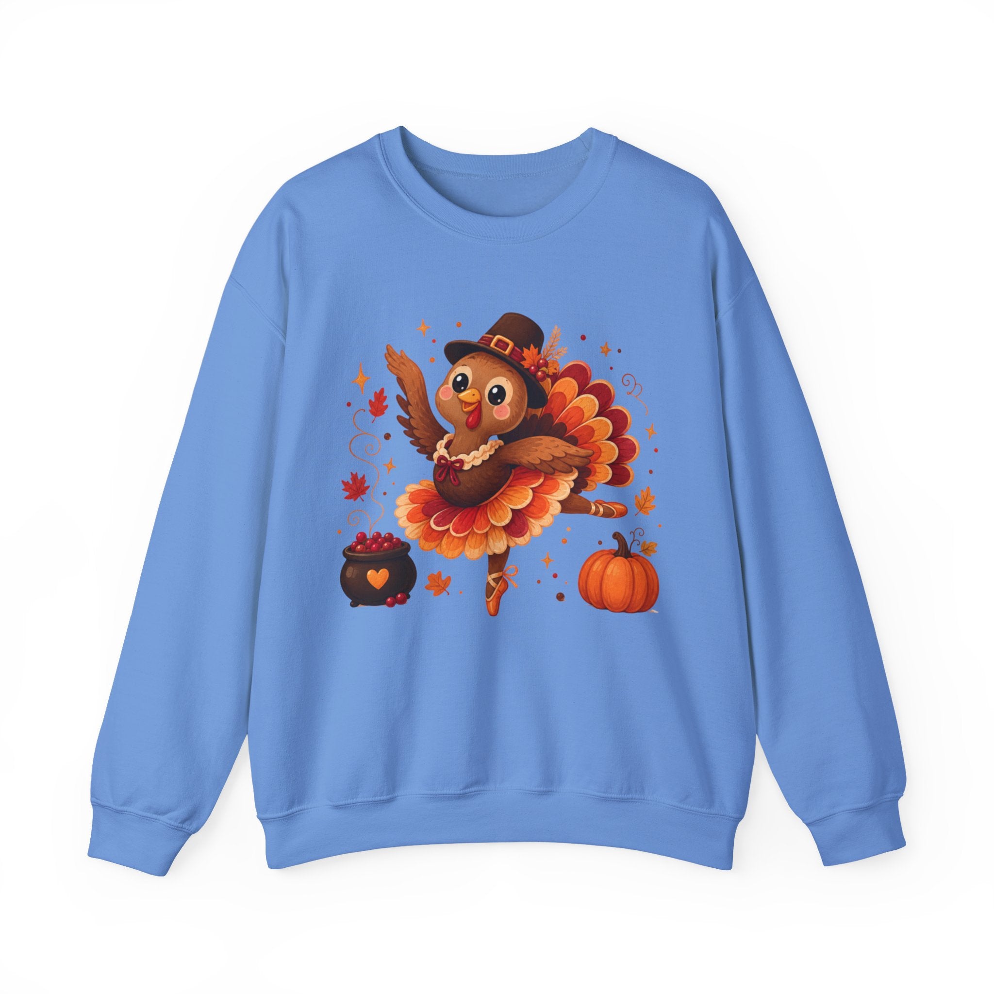 Thanksgiving Ballerina Turkey Sweatshirt, Dancing Turkey Crewneck, Fall Dance Shirt, Dancer Wear, Dance Teacher Gift