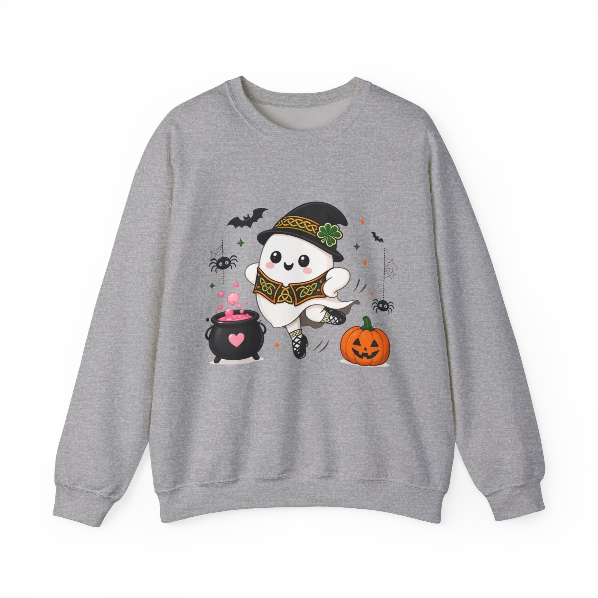 Irish Dance Halloween Ghost Sweatshirt, Cute Irish Dancer Ghost Crewneck, Spooky Irish Dance Shirt, Halloween Dance Gift, Fall Dancer Sweater