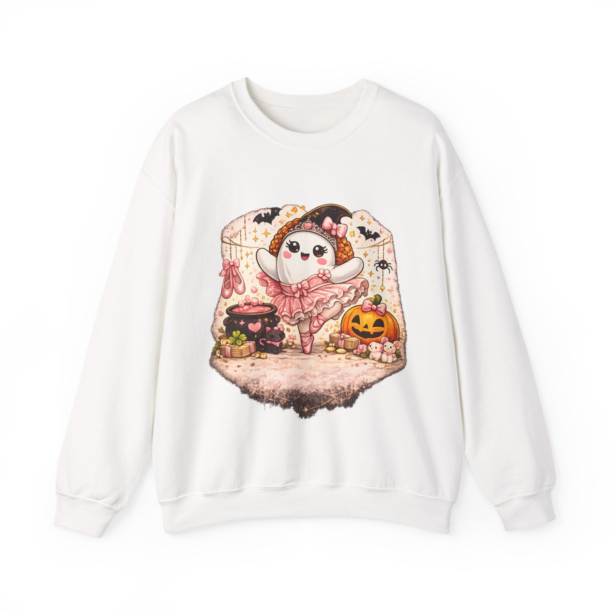 Ballet Halloween Ghost Sweatshirt, Cute Ghost Ballerina Crewneck, Spooky Ballet Dancer Shirt, Dance Girl Gift, Fall Dance Sweater