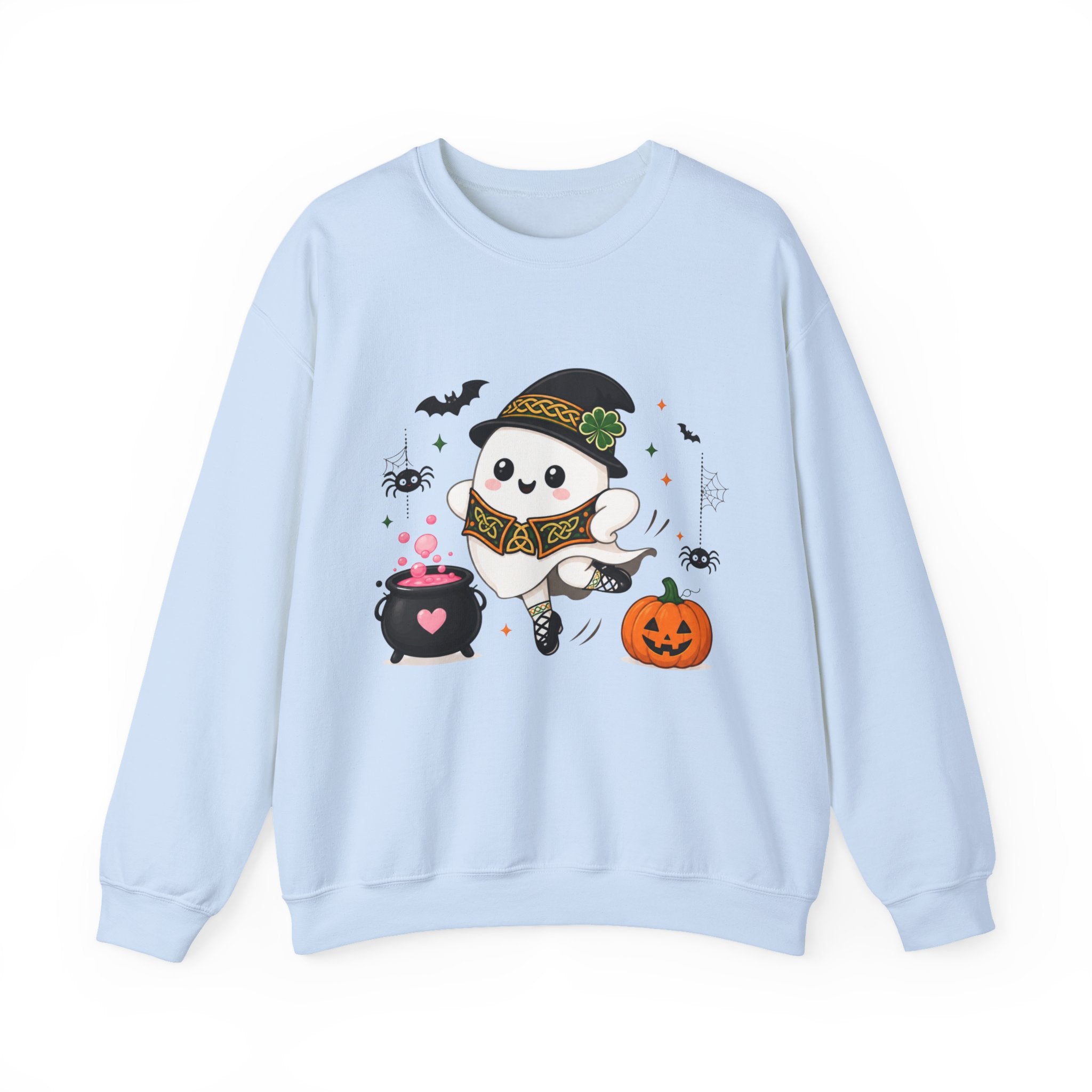 Irish Dance Halloween Ghost Sweatshirt, Cute Irish Dancer Ghost Crewneck, Spooky Irish Dance Shirt, Halloween Dance Gift, Fall Dancer Sweater