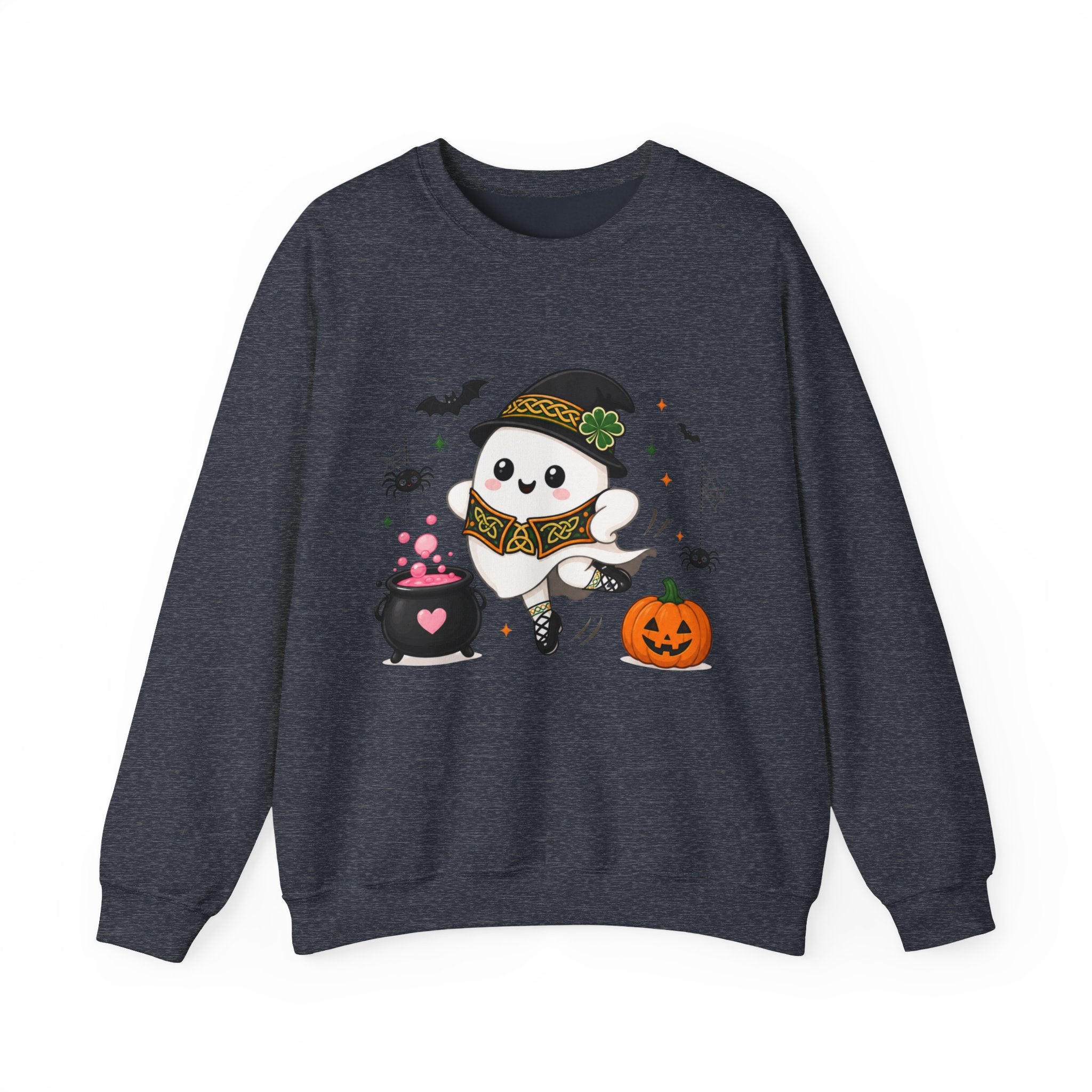 Irish Dance Halloween Ghost Sweatshirt, Cute Irish Dancer Ghost Crewneck, Spooky Irish Dance Shirt, Halloween Dance Gift, Fall Dancer Sweater