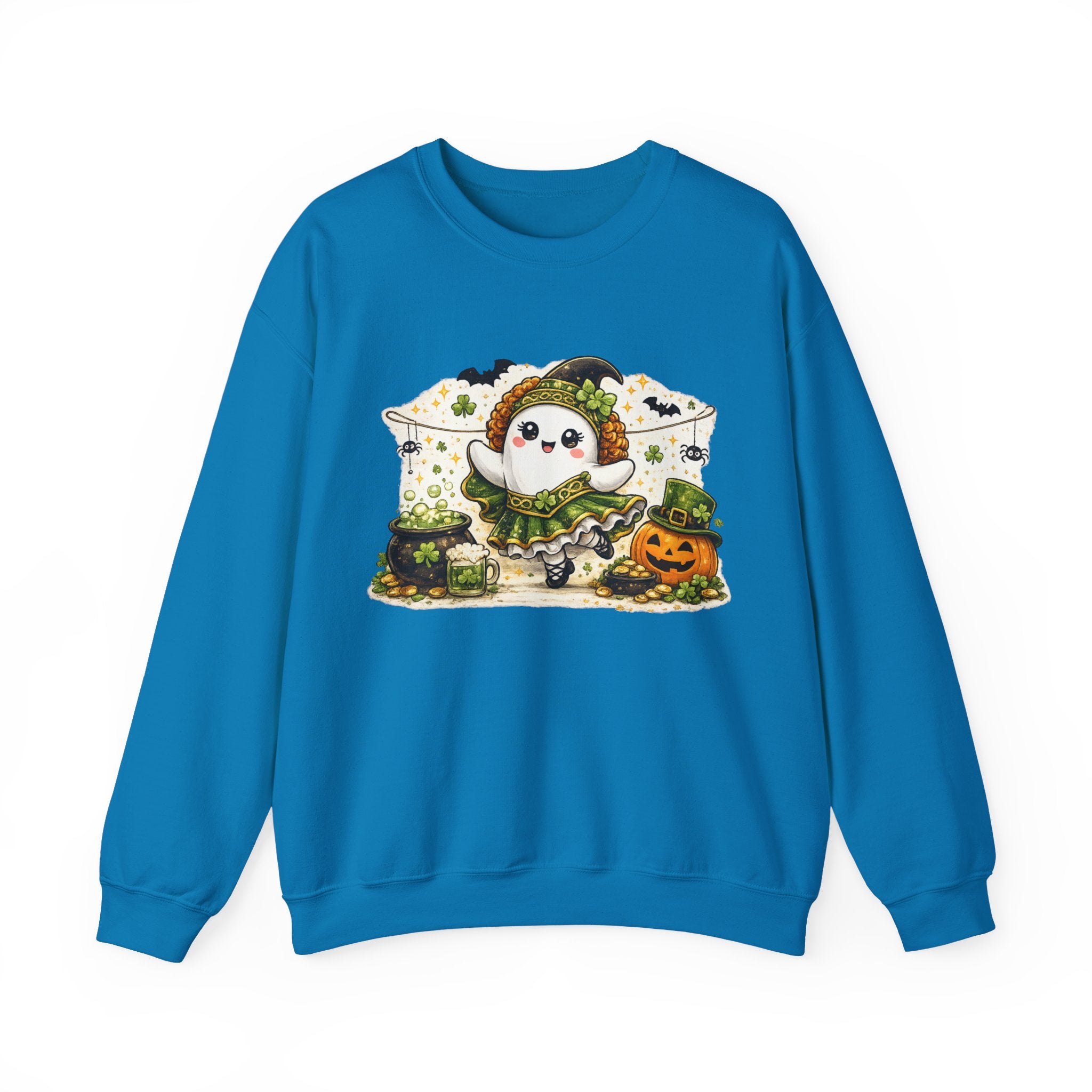 Irish Dance Halloween Ghost Sweatshirt, Cute Irish Dancer Ghost Crewneck, Spooky Dance Shirt, Halloween Dancer Gift, Irish Dance Sweater