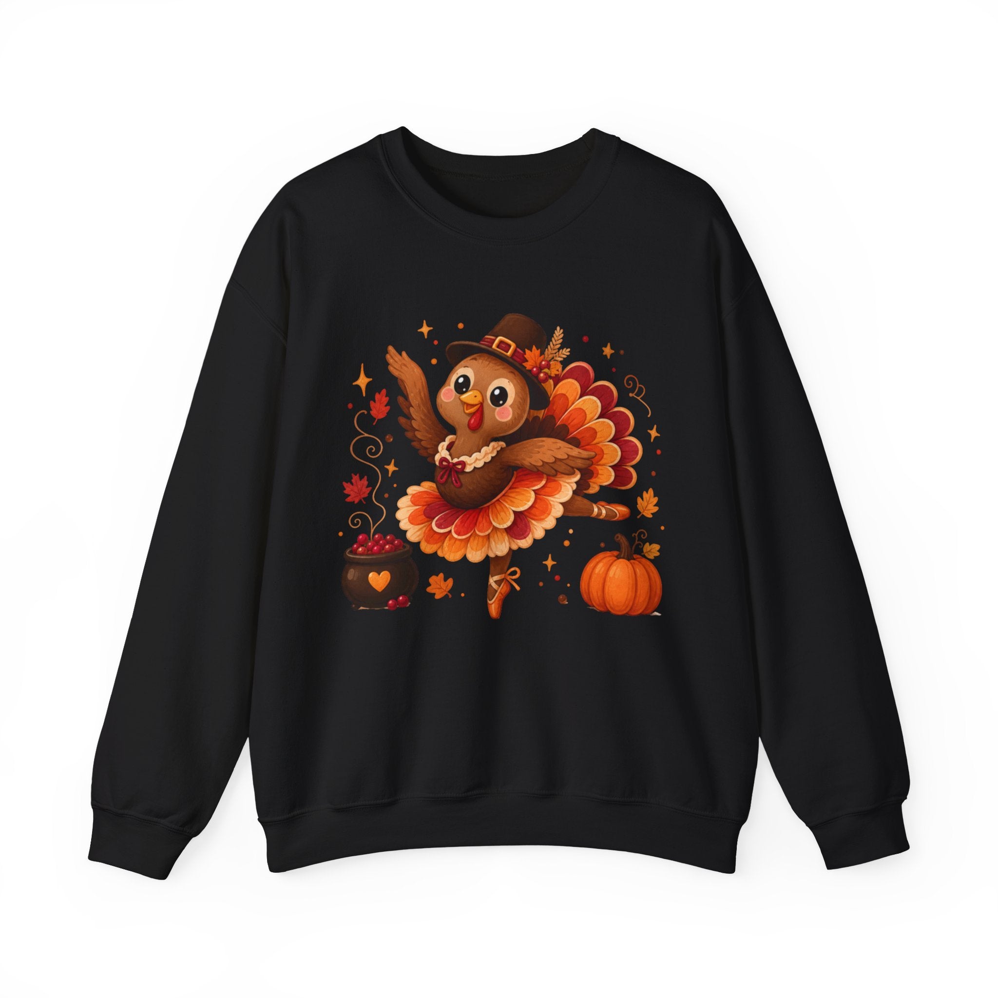 Thanksgiving Ballerina Turkey Sweatshirt, Dancing Turkey Crewneck, Fall Dance Shirt, Dancer Wear, Dance Teacher Gift