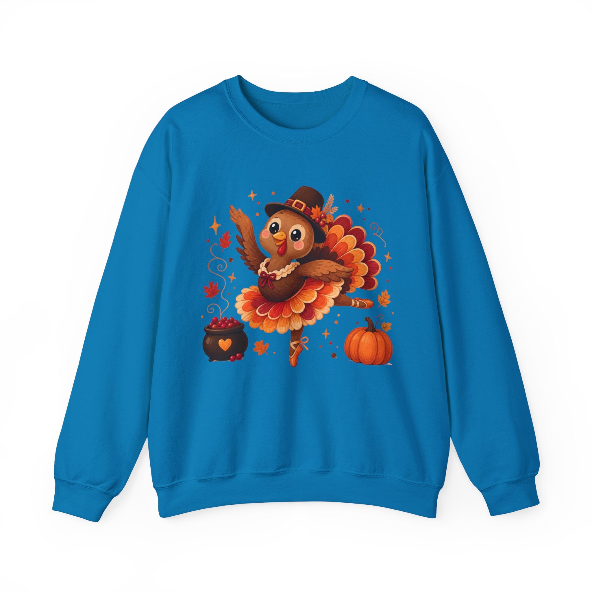 Thanksgiving Ballerina Turkey Sweatshirt, Dancing Turkey Crewneck, Fall Dance Shirt, Dancer Wear, Dance Teacher Gift