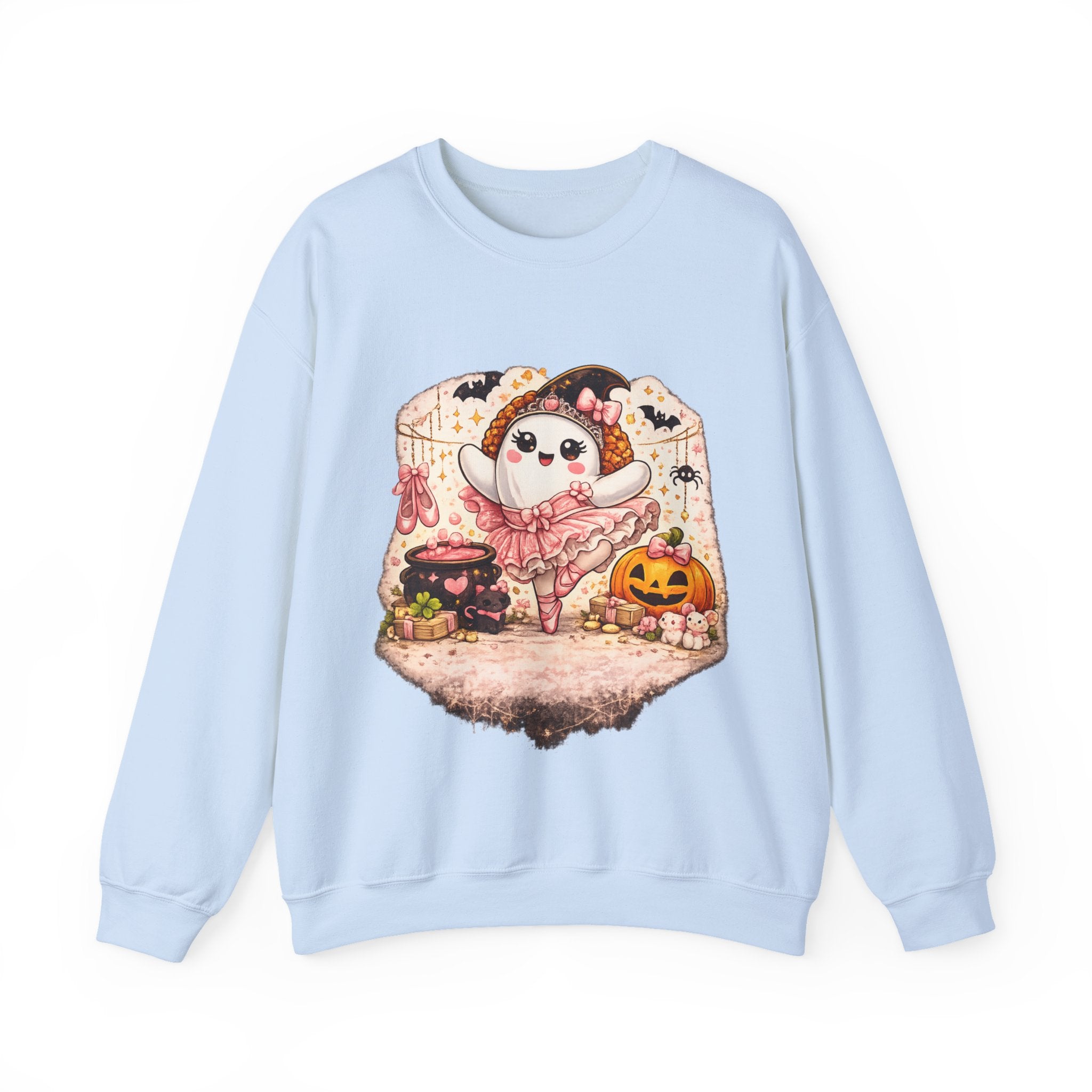 Ballet Halloween Ghost Sweatshirt, Cute Ghost Ballerina Crewneck, Spooky Ballet Dancer Shirt, Dance Girl Gift, Fall Dance Sweater