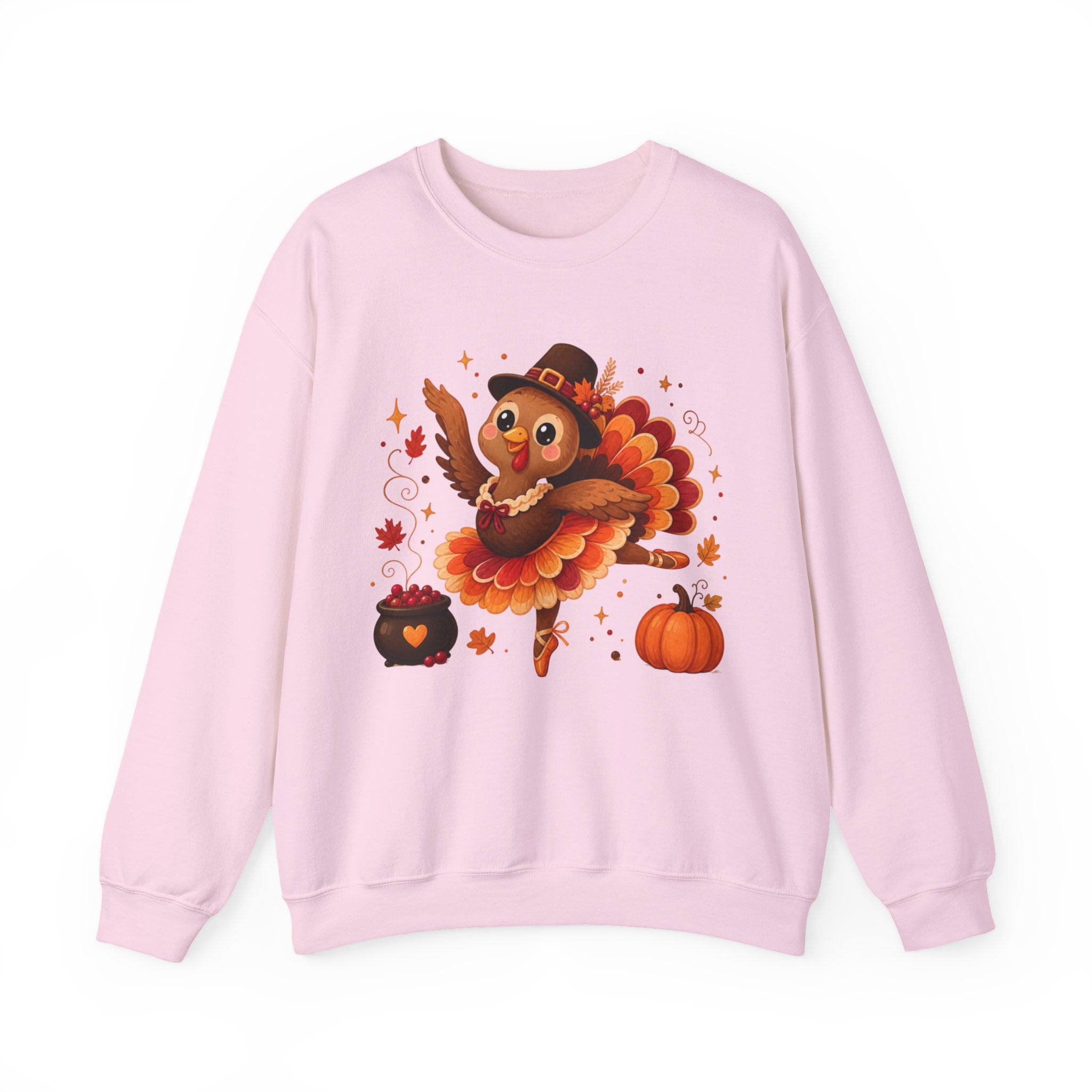 Thanksgiving Ballerina Turkey Sweatshirt, Dancing Turkey Crewneck, Fall Dance Shirt, Dancer Wear, Dance Teacher Gift