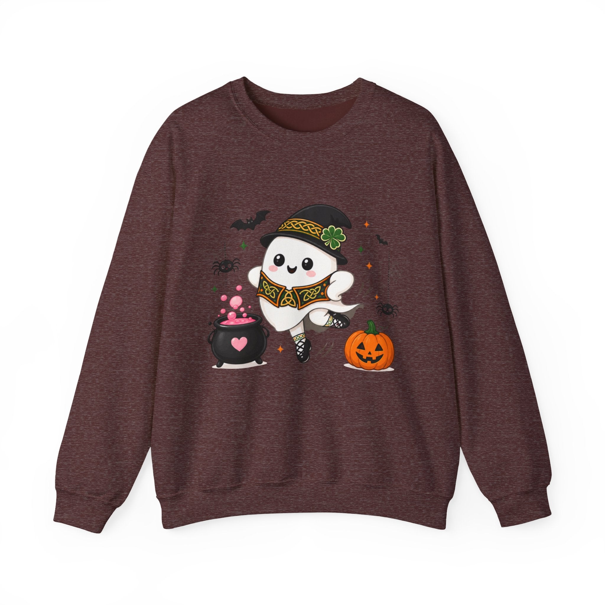 Irish Dance Halloween Ghost Sweatshirt, Cute Irish Dancer Ghost Crewneck, Spooky Irish Dance Shirt, Halloween Dance Gift, Fall Dancer Sweater