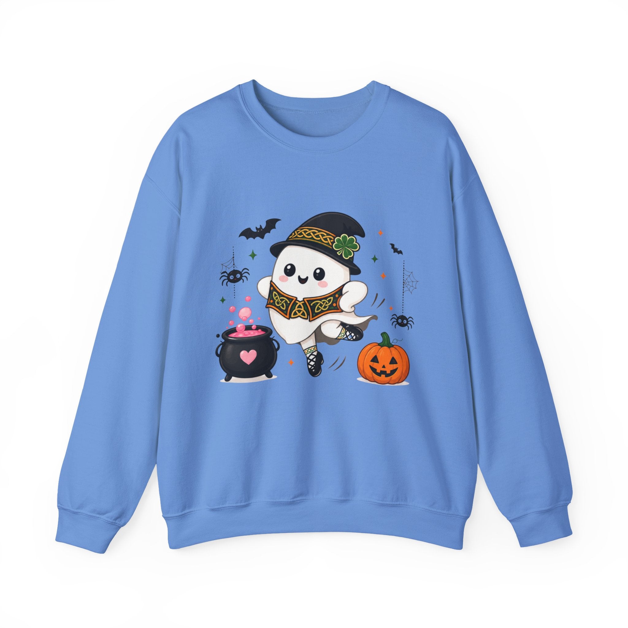 Irish Dance Halloween Ghost Sweatshirt, Cute Irish Dancer Ghost Crewneck, Spooky Irish Dance Shirt, Halloween Dance Gift, Fall Dancer Sweater