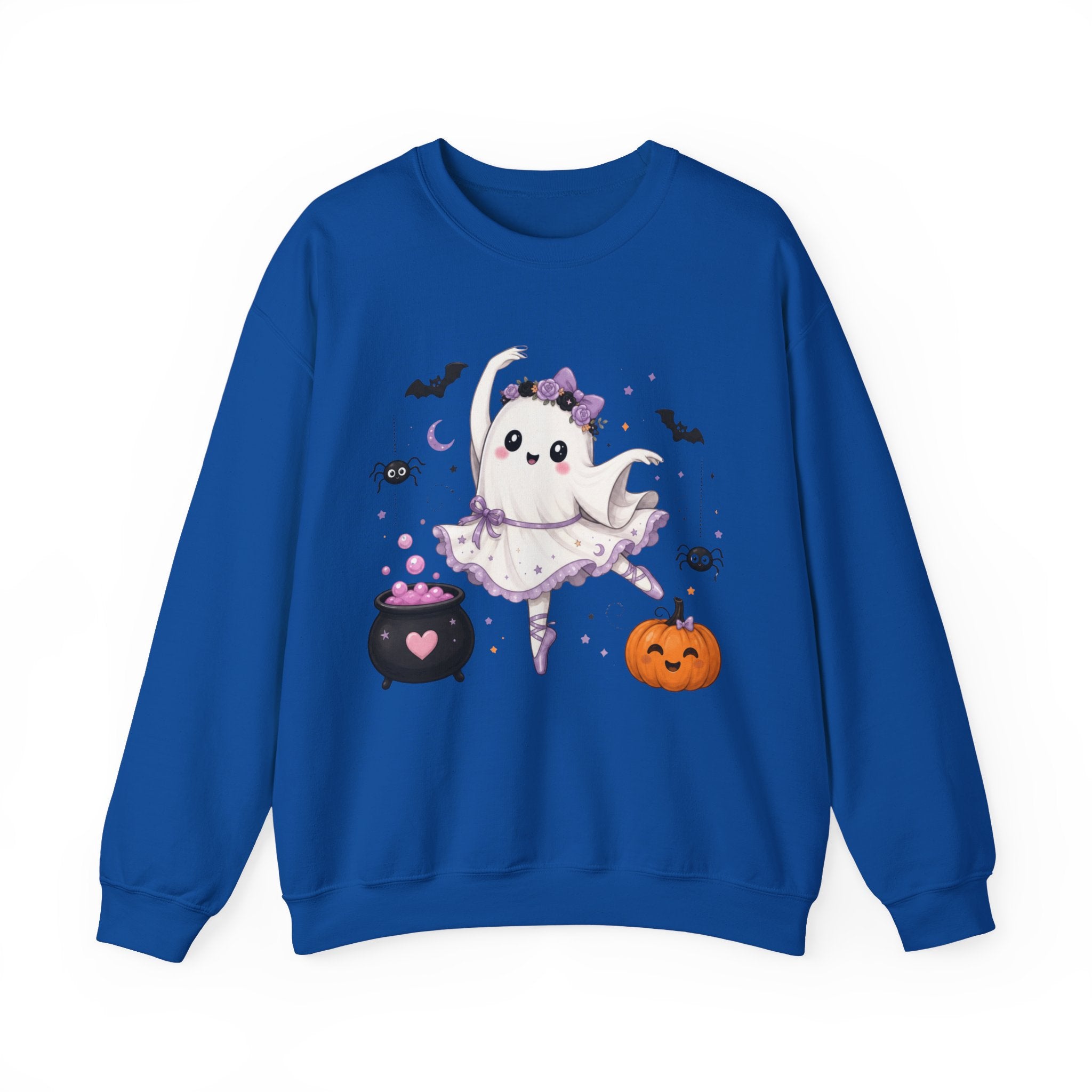Ghost Ballerina Halloween Sweatshirt, Cute Ballet Dancer Ghost Crewneck, Spooky Ballet Shirt, Ballerina Gift, Pink Halloween Sweater