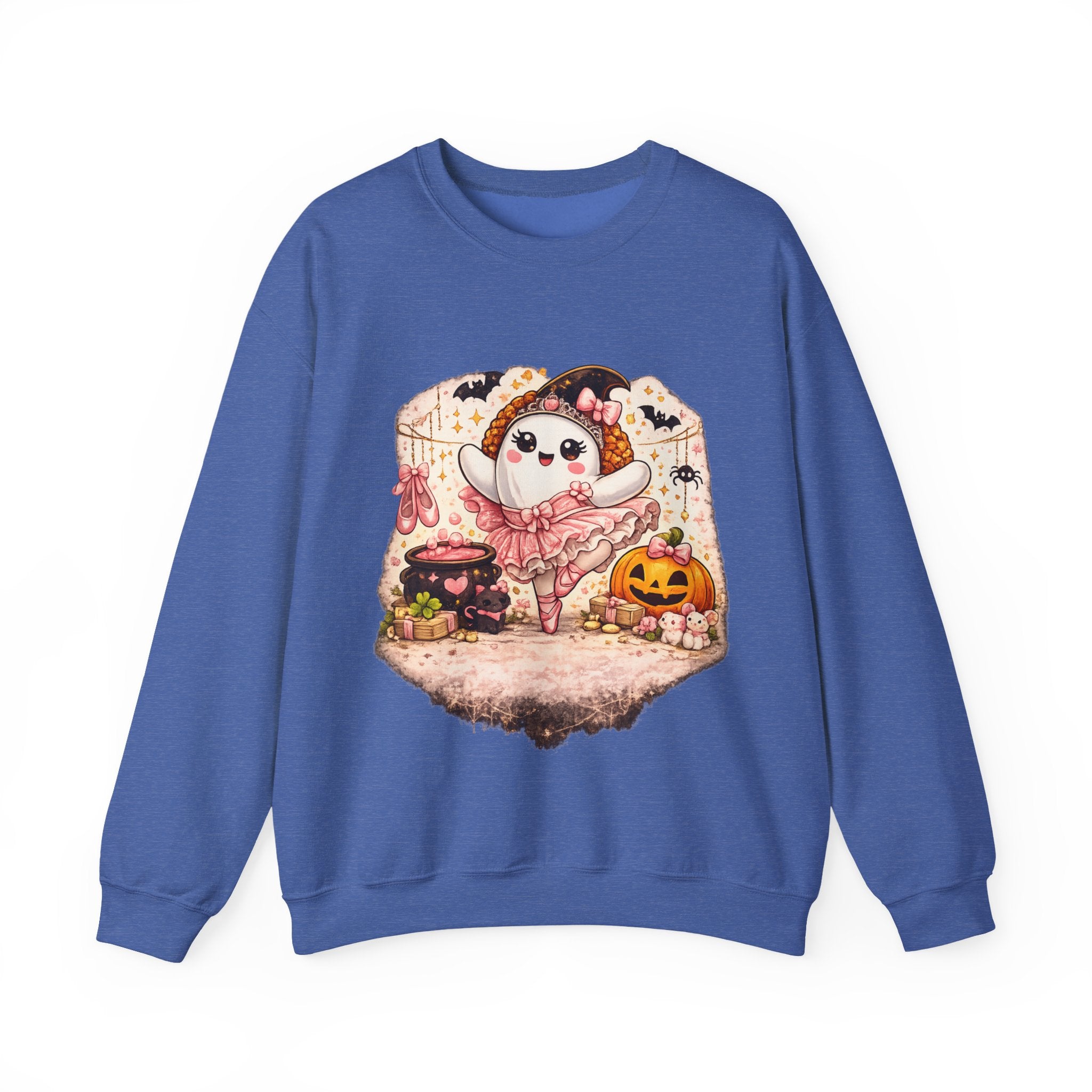 Ballet Halloween Ghost Sweatshirt, Cute Ghost Ballerina Crewneck, Spooky Ballet Dancer Shirt, Dance Girl Gift, Fall Dance Sweater