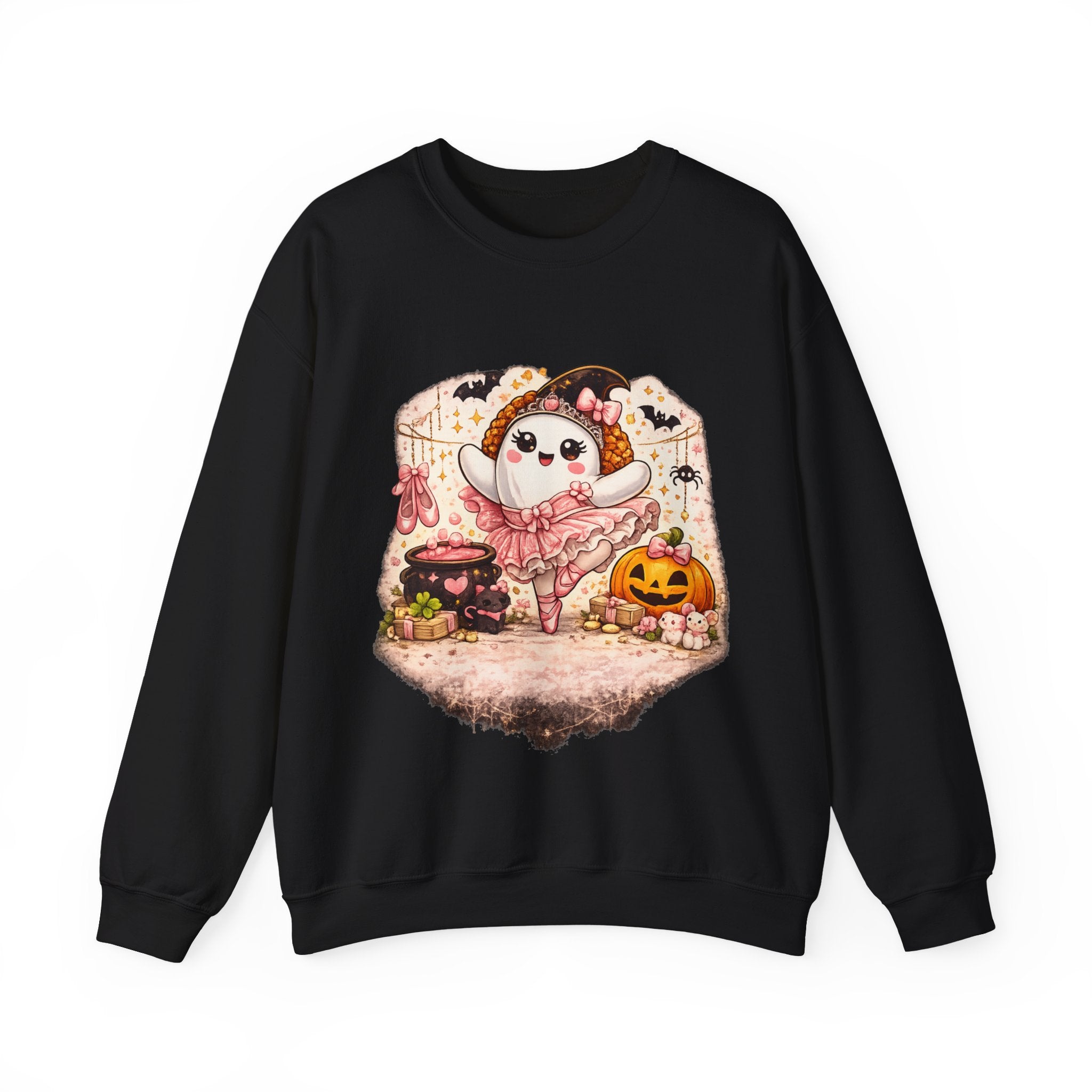 Ballet Halloween Ghost Sweatshirt, Cute Ghost Ballerina Crewneck, Spooky Ballet Dancer Shirt, Dance Girl Gift, Fall Dance Sweater