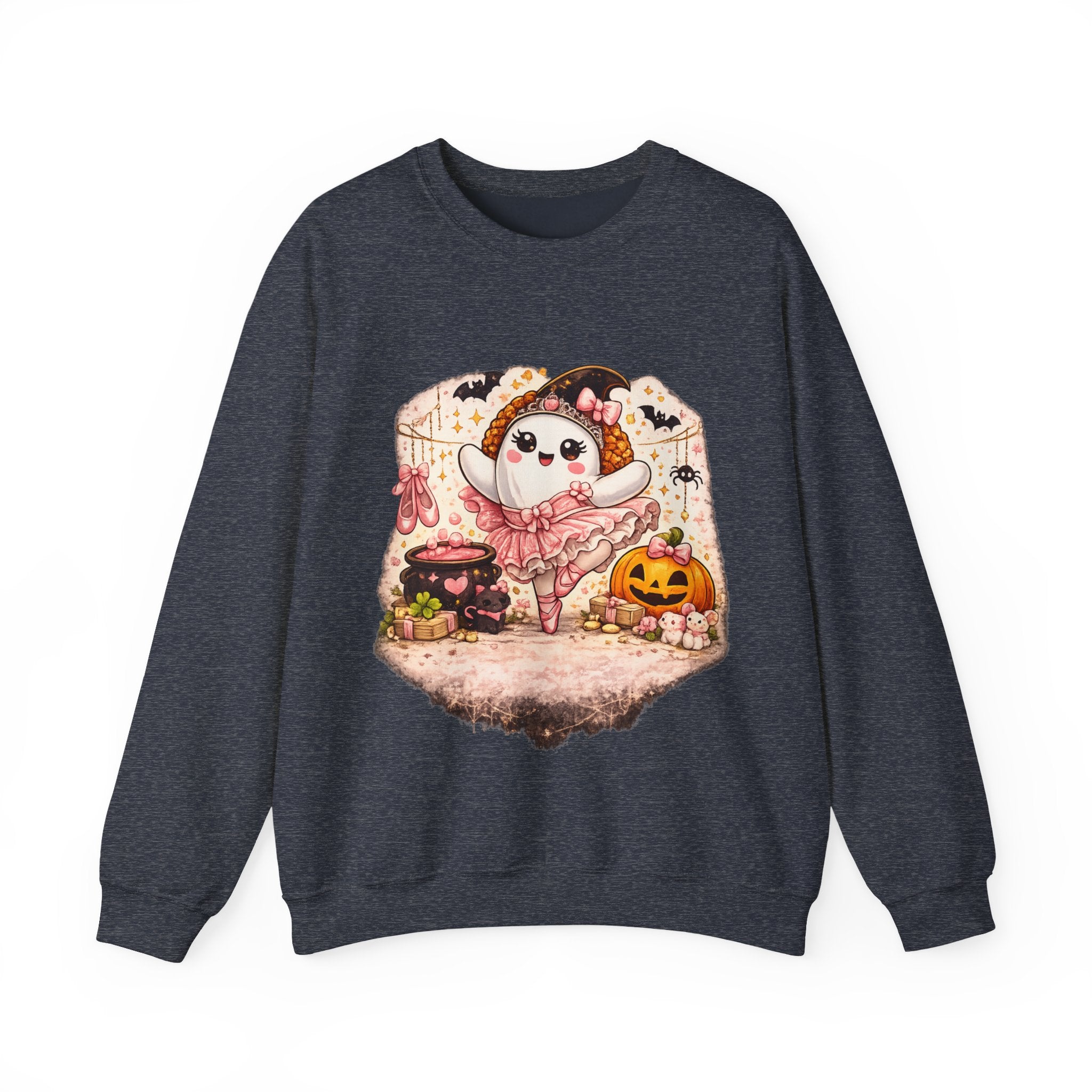 Ballet Halloween Ghost Sweatshirt, Cute Ghost Ballerina Crewneck, Spooky Ballet Dancer Shirt, Dance Girl Gift, Fall Dance Sweater