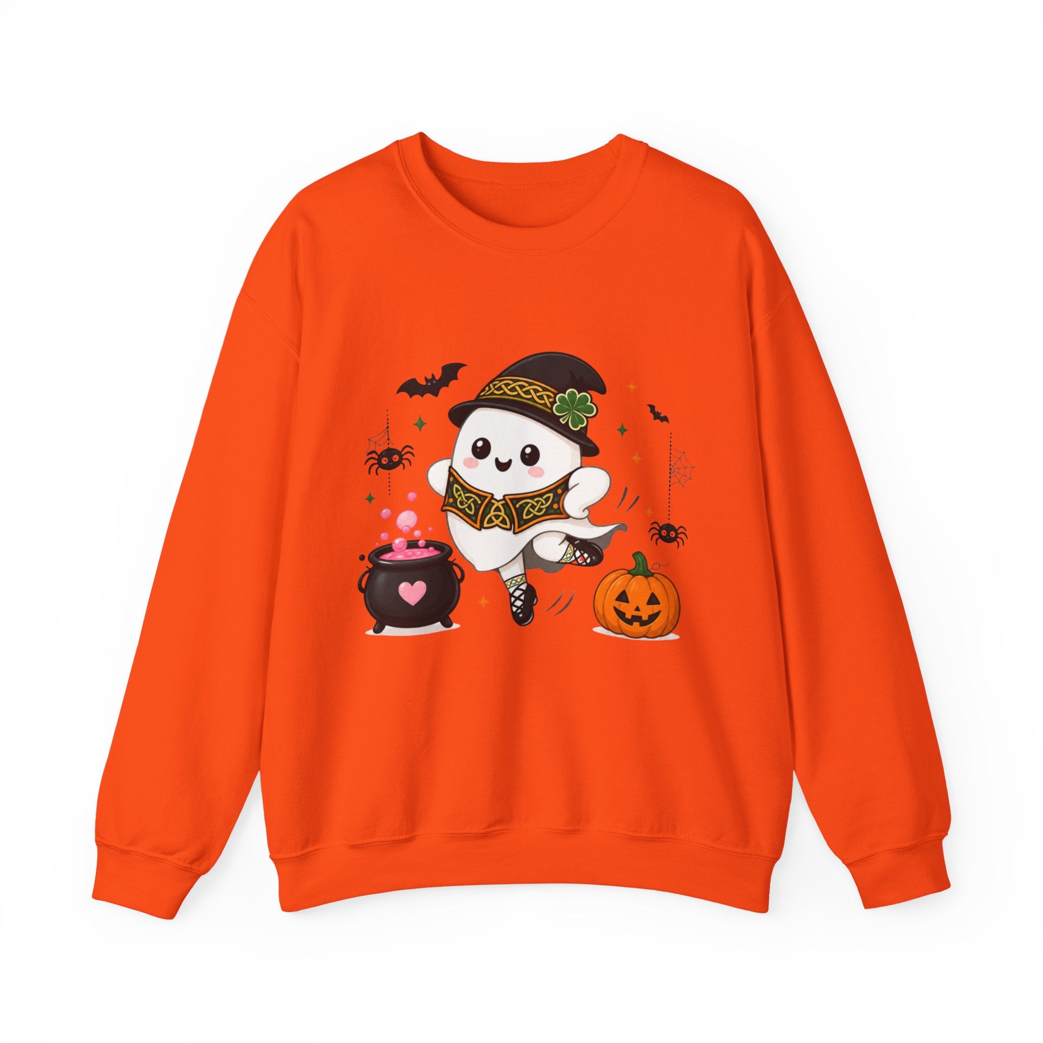 Irish Dance Halloween Ghost Sweatshirt, Cute Irish Dancer Ghost Crewneck, Spooky Irish Dance Shirt, Halloween Dance Gift, Fall Dancer Sweater