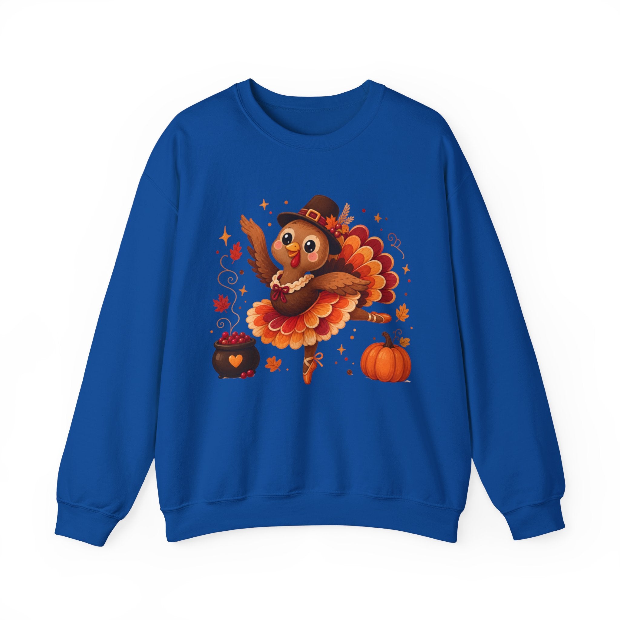 Thanksgiving Ballerina Turkey Sweatshirt, Dancing Turkey Crewneck, Fall Dance Shirt, Dancer Wear, Dance Teacher Gift
