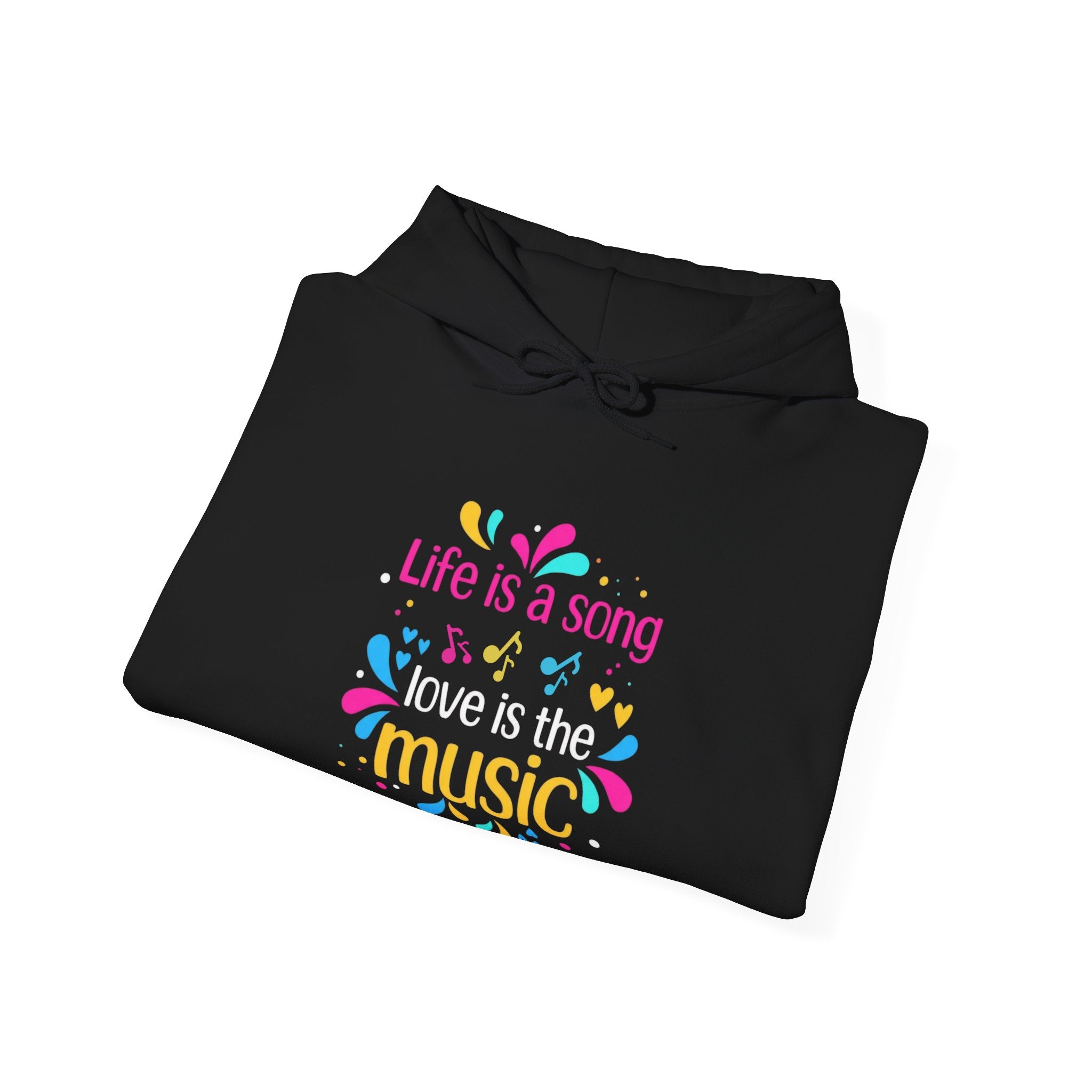 Life Is a Song Unisex Heavy Blend Hoodie Sweatshirt – Cozy Music Lover Gift, Music Teacher Gift, Music Lover Present