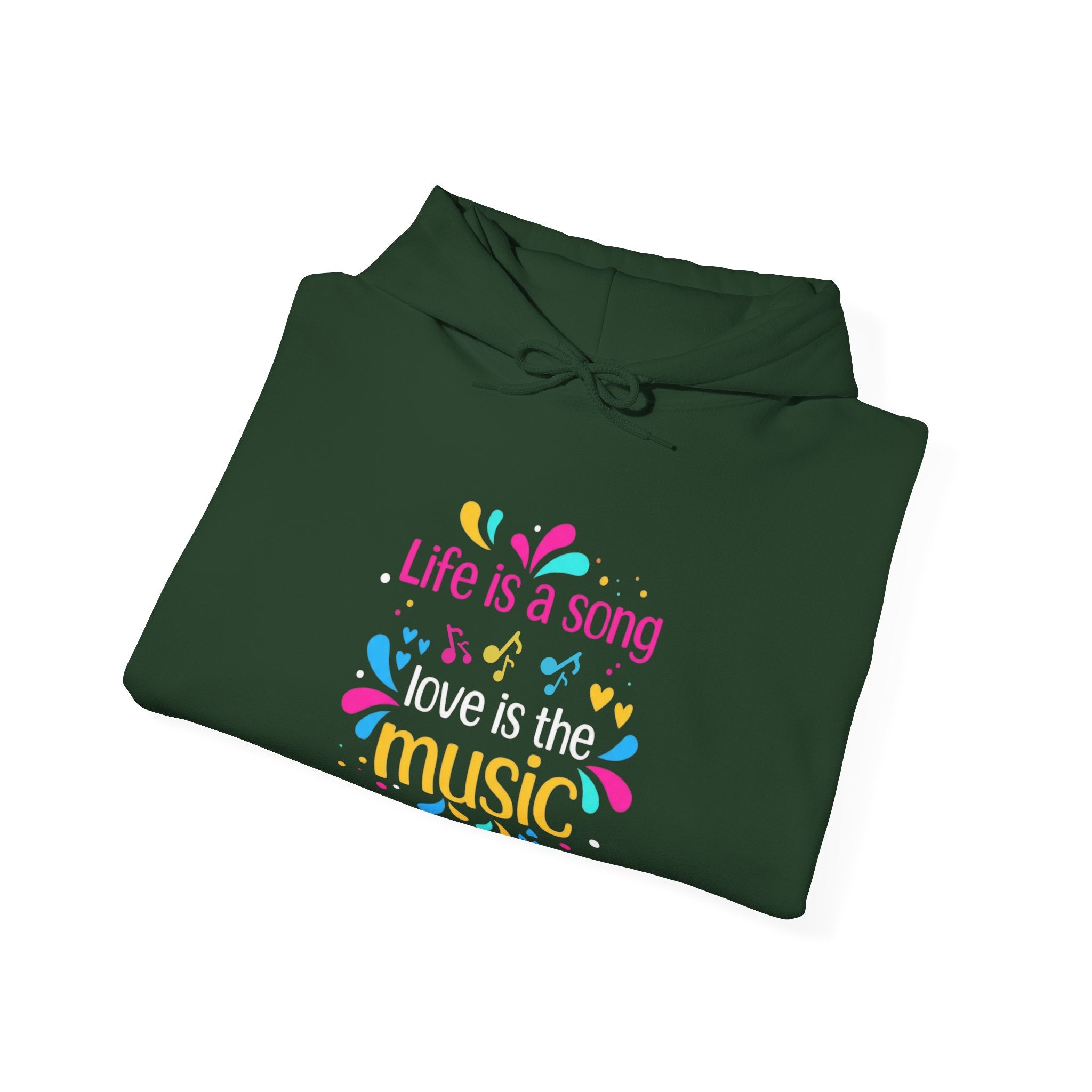 Life Is a Song Unisex Heavy Blend Hoodie Sweatshirt – Cozy Music Lover Gift, Music Teacher Gift, Music Lover Present