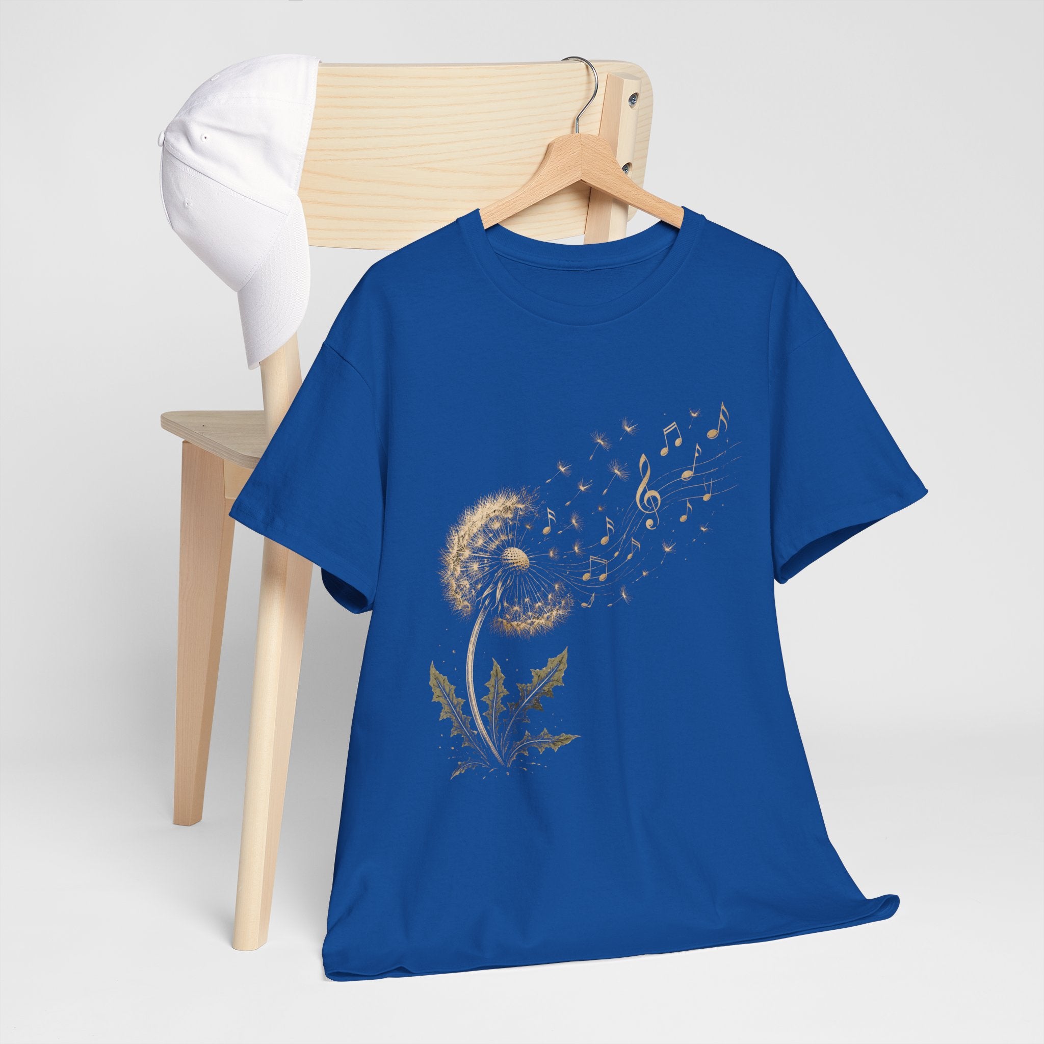Dandelion Music Tee, Musical Note T-Shirt, Unique Music Lover Gift