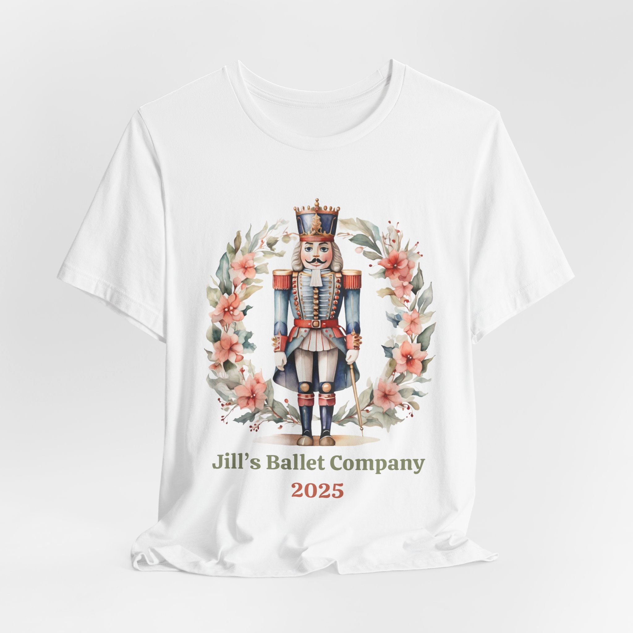 Personalized Nutcracker Ballet Tee, Company Name and Year, Christmas Dance Gift, Ballet Company Performance Shirt, 2 Sided Print
