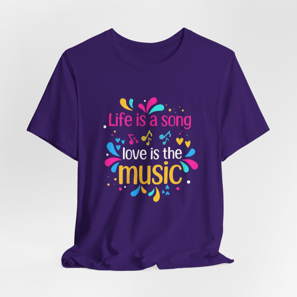 Life is a Song Love is the Music T-Shirt | Music Lover Gift | Romantic Music Quote Shirt | Band Concert Outfit