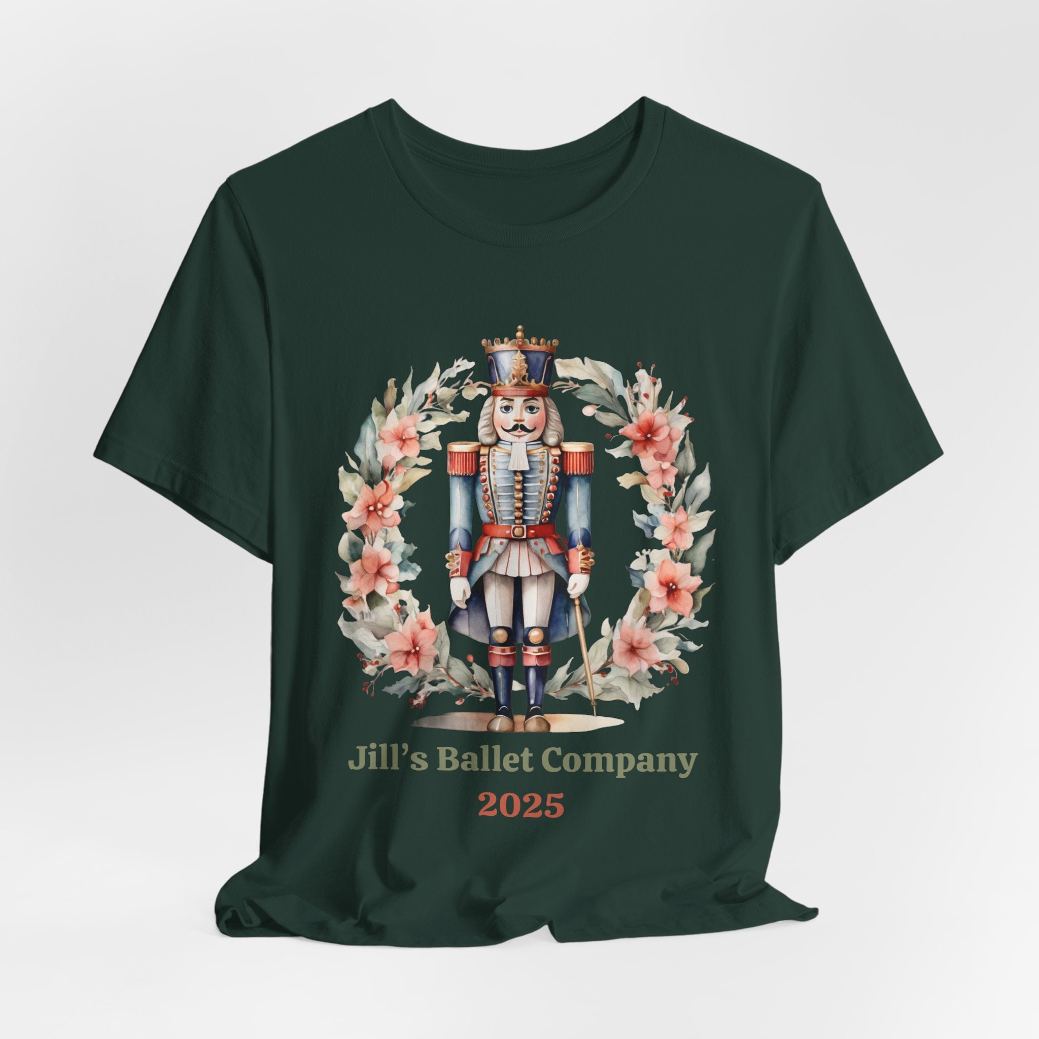 Personalized Nutcracker Ballet Tee, Company Name and Year, Christmas Dance Gift, Ballet Company Performance Shirt, 2 Sided Print