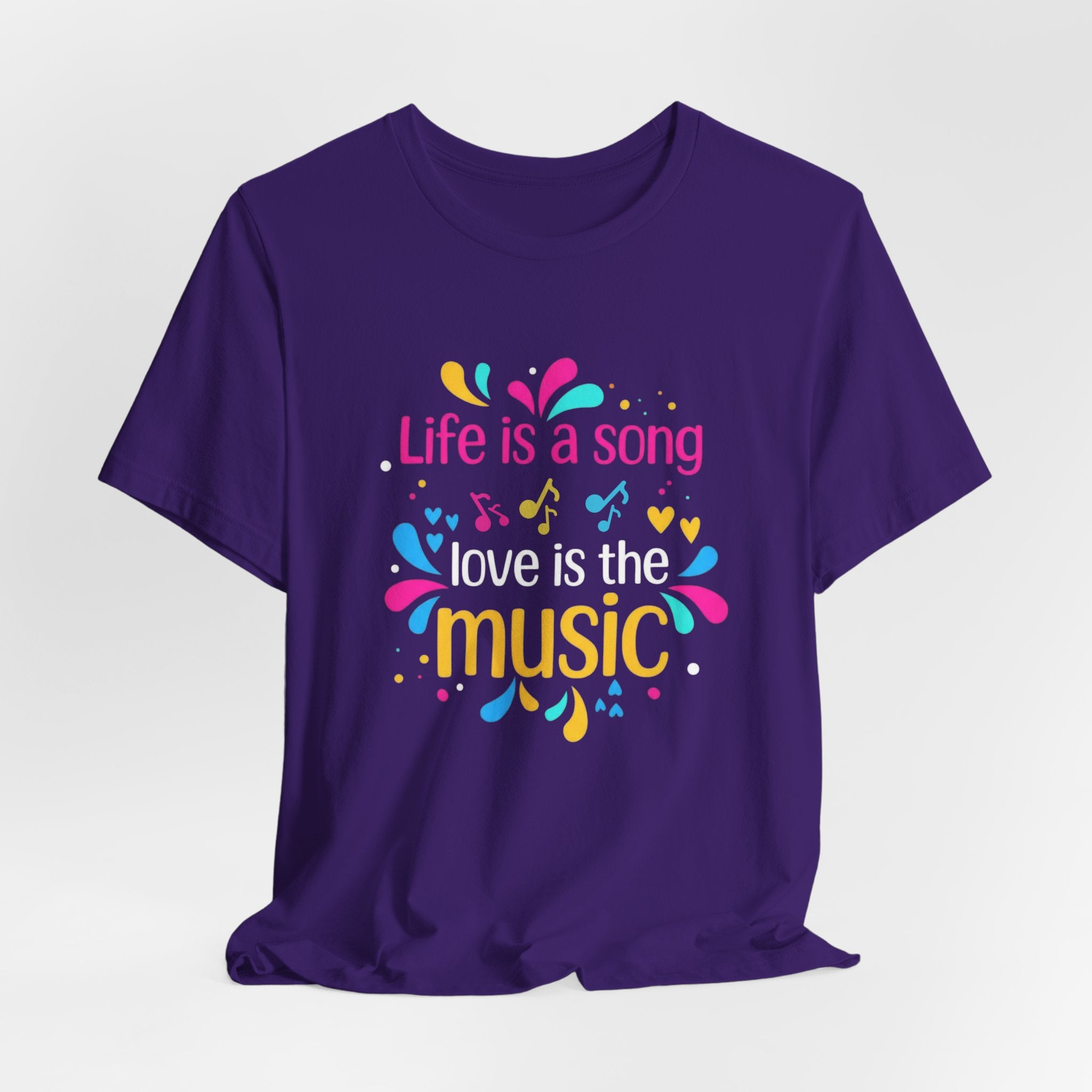 Life is a Song Love is the Music T-Shirt | Music Lover Gift | Romantic Music Quote Shirt | Band Concert Outfit