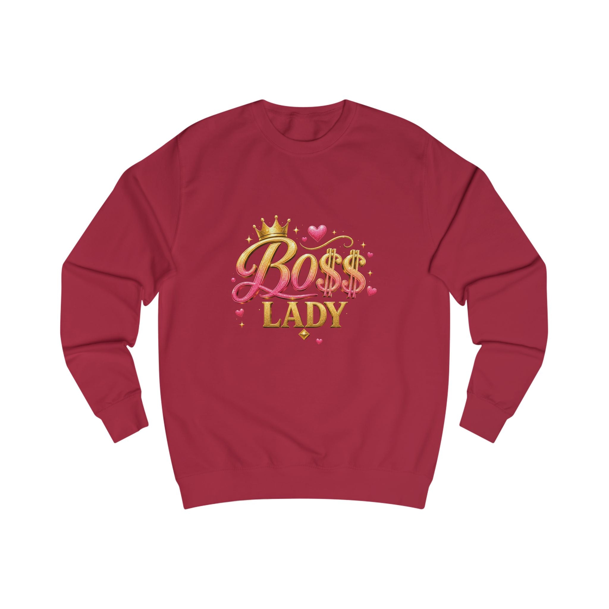 Boss Lady Sweatshirt, Inspirational Women's Clothing, Gift for Her, Girl Power Cozy Casual Hoodie, BO$$ Mom Gift, Glam Boss Babe, Trendy Women’s Sweatshirt