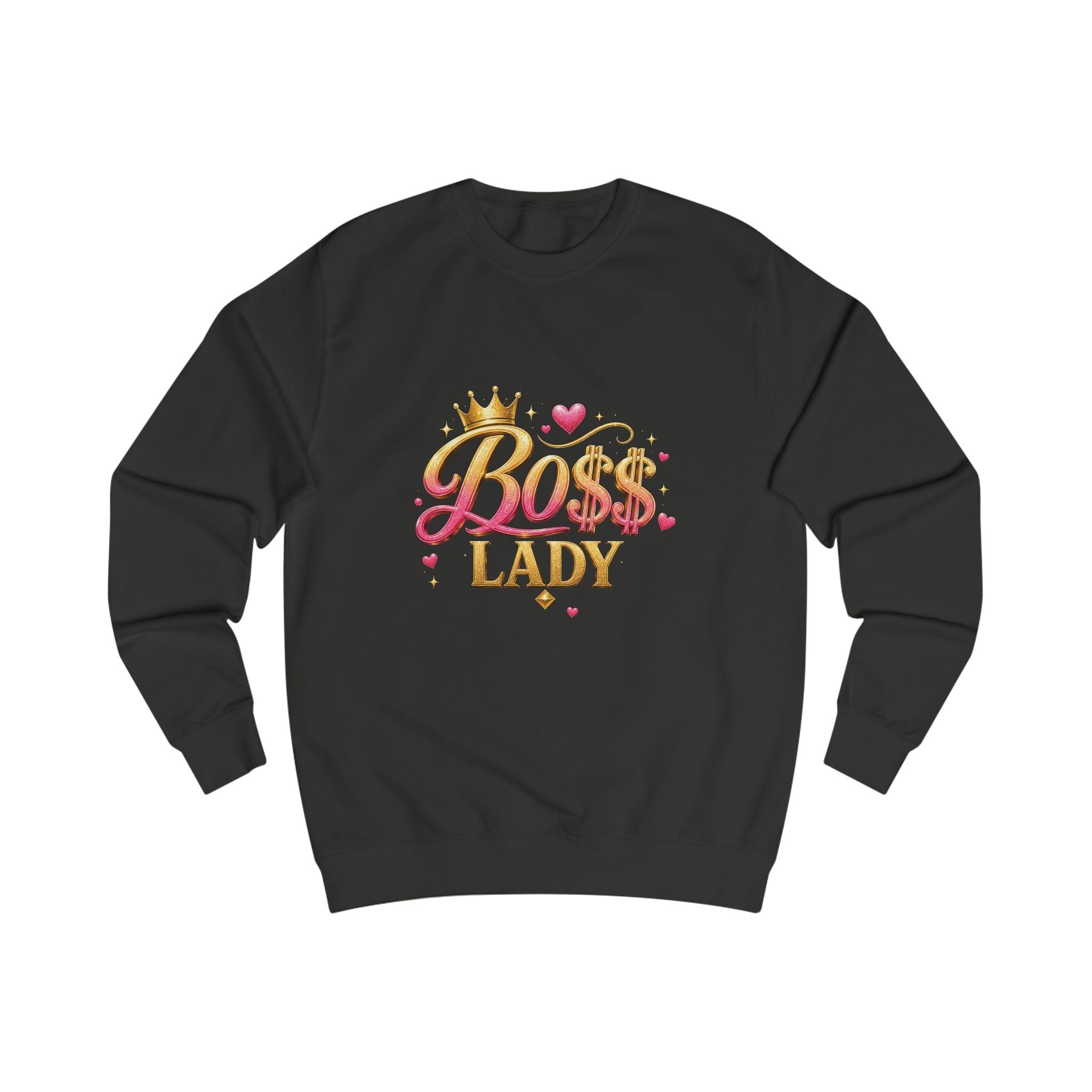 Boss Lady Sweatshirt, Inspirational Women's Clothing, Gift for Her, Girl Power Cozy Casual Hoodie, BO$$ Mom Gift, Glam Boss Babe, Trendy Women’s Sweatshirt