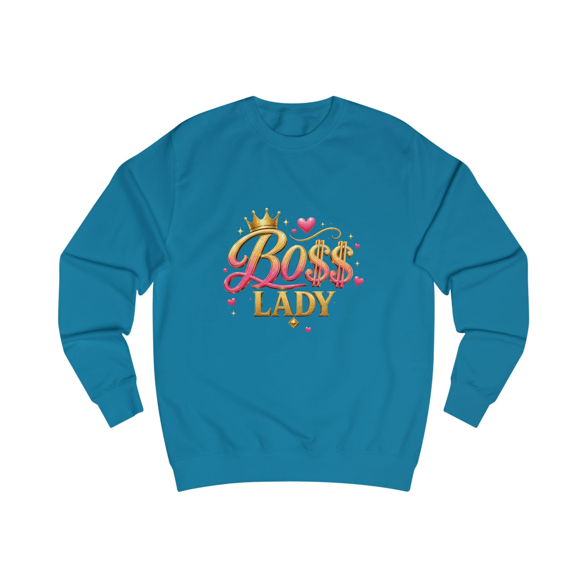 Boss Lady Sweatshirt, Inspirational Women's Clothing, Gift for Her, Girl Power Cozy Casual Hoodie, BO$$ Mom Gift, Glam Boss Babe, Trendy Women’s Sweatshirt