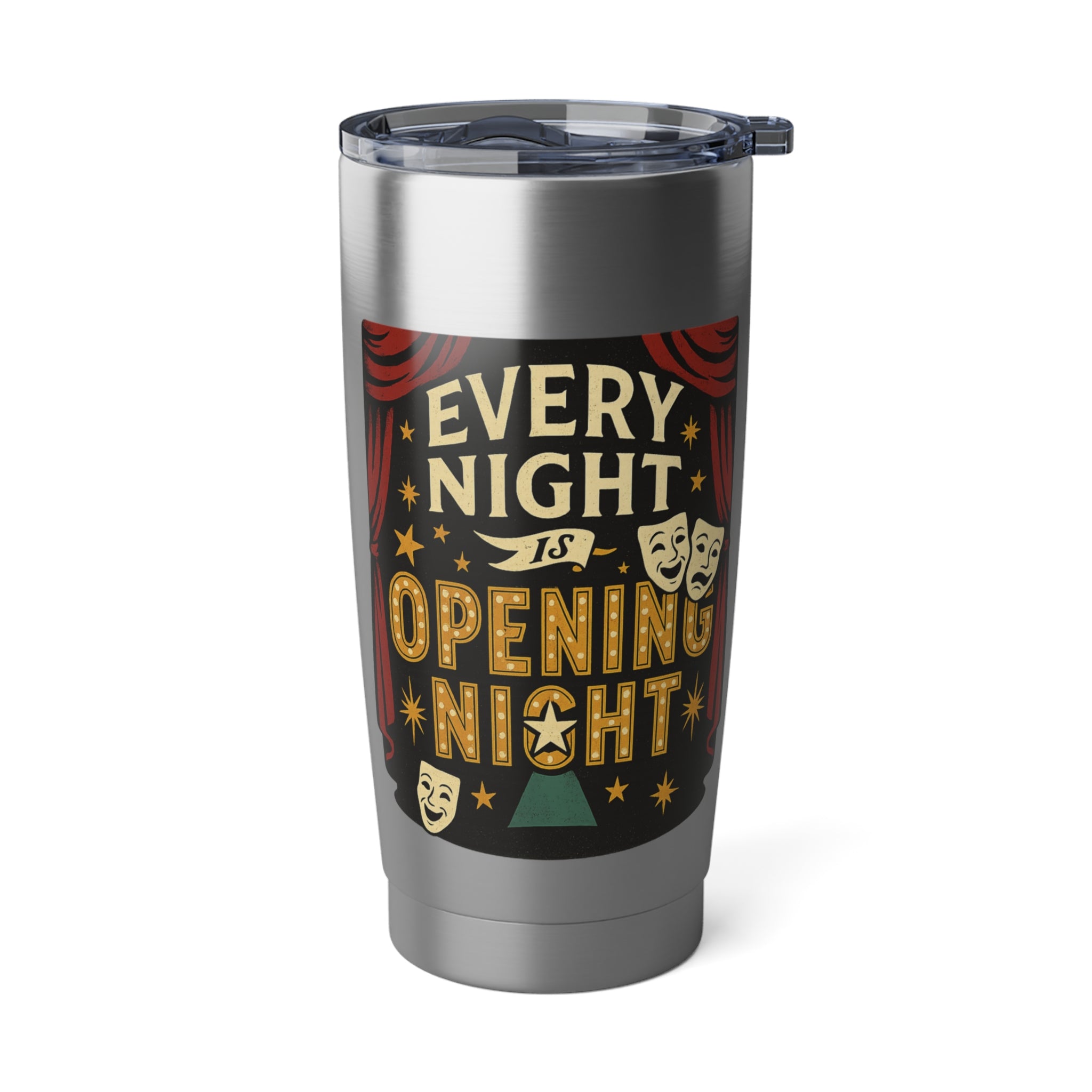Theatrical Coffee Tumbler: Funny Musical Theater Gift for Actors, Opening Night Gift