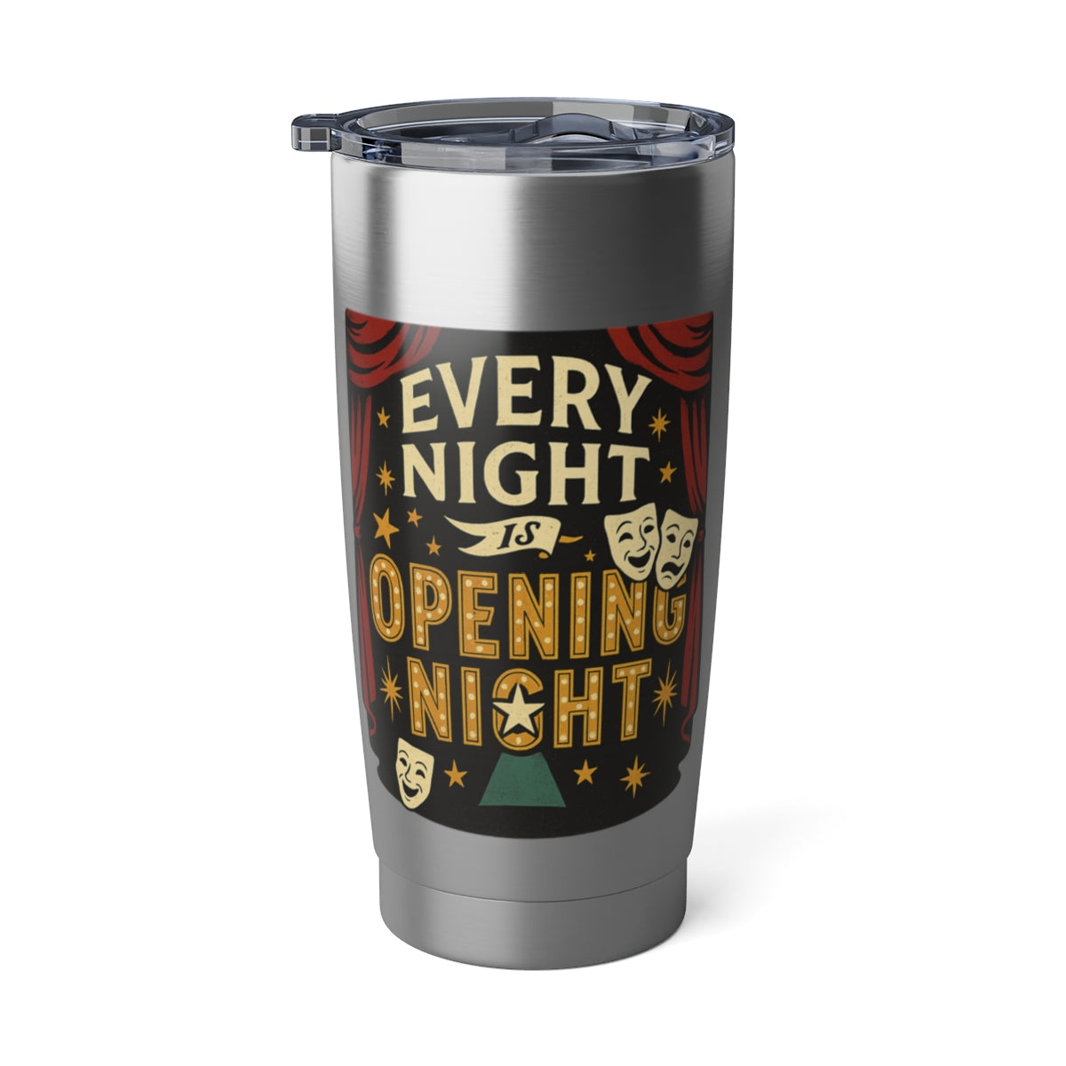 Theatrical Coffee Tumbler: Funny Musical Theater Gift for Actors, Opening Night Gift