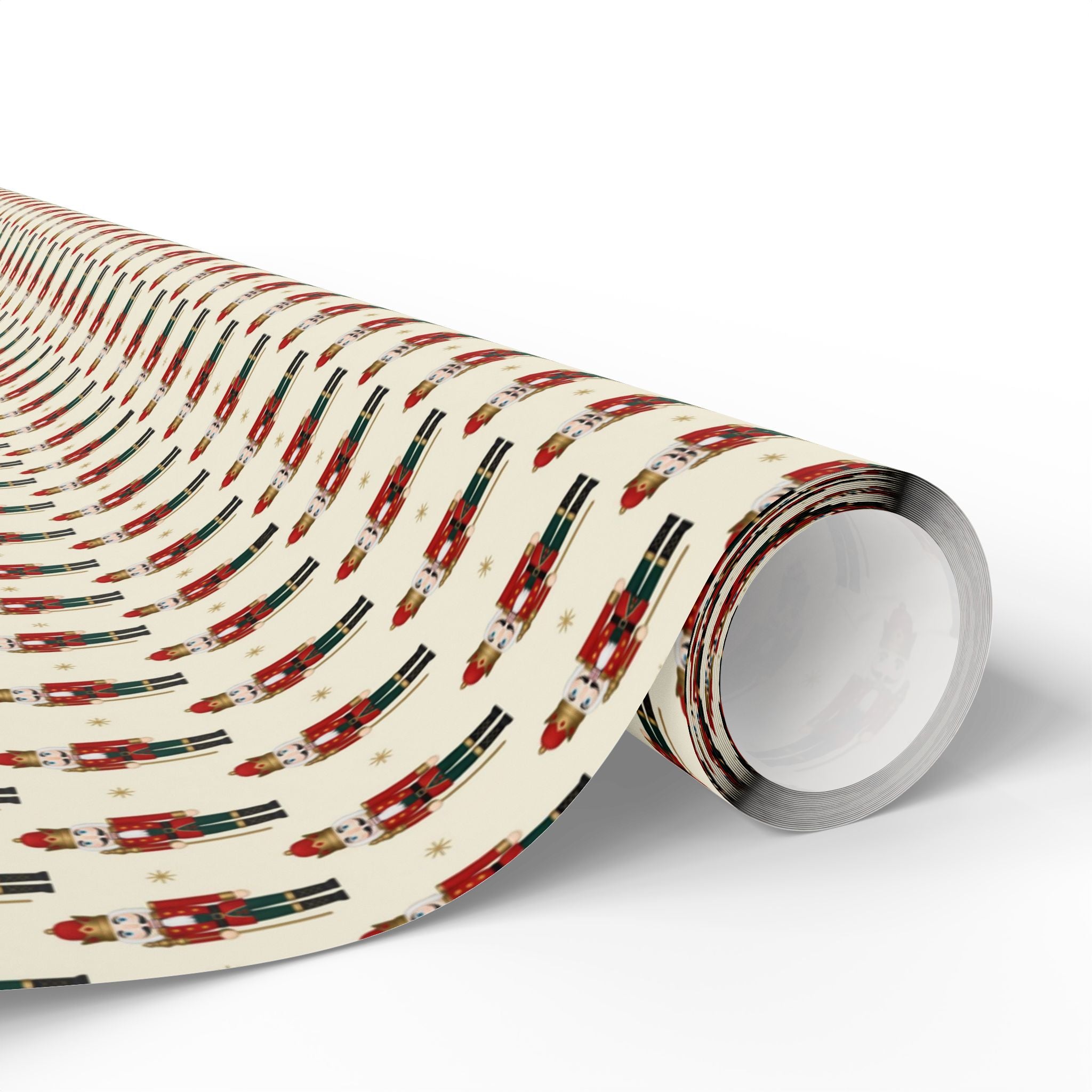 Nutcracker Christmas Wrapping Paper, Classic Toy Soldier Gift Wrap, Ballet Holiday Gift Wrap, Festive Red & Gold Christmas Decor