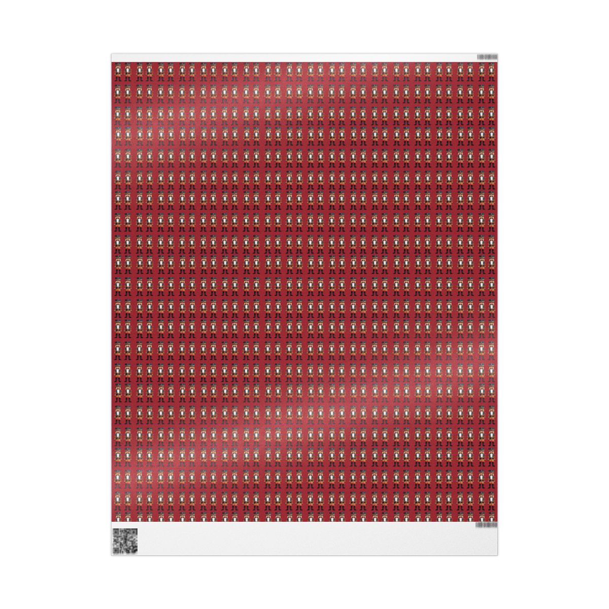 Nutcracker Christmas Wrapping Paper, Red Holiday Gift Wrap, Classic Nutcracker Pattern, Festive Christmas Packaging Paper