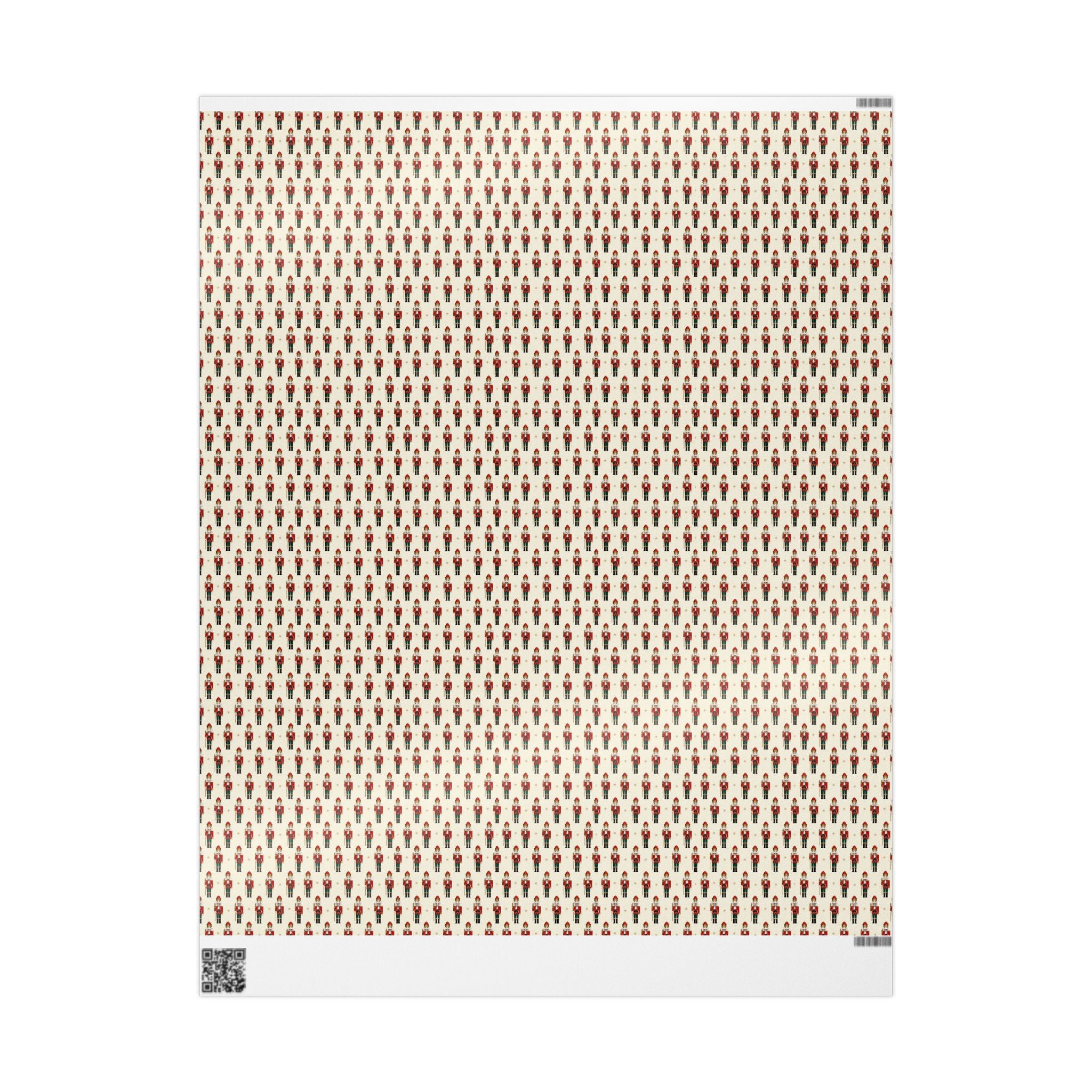 Nutcracker Christmas Wrapping Paper, Classic Toy Soldier Gift Wrap, Ballet Holiday Gift Wrap, Festive Red & Gold Christmas Decor
