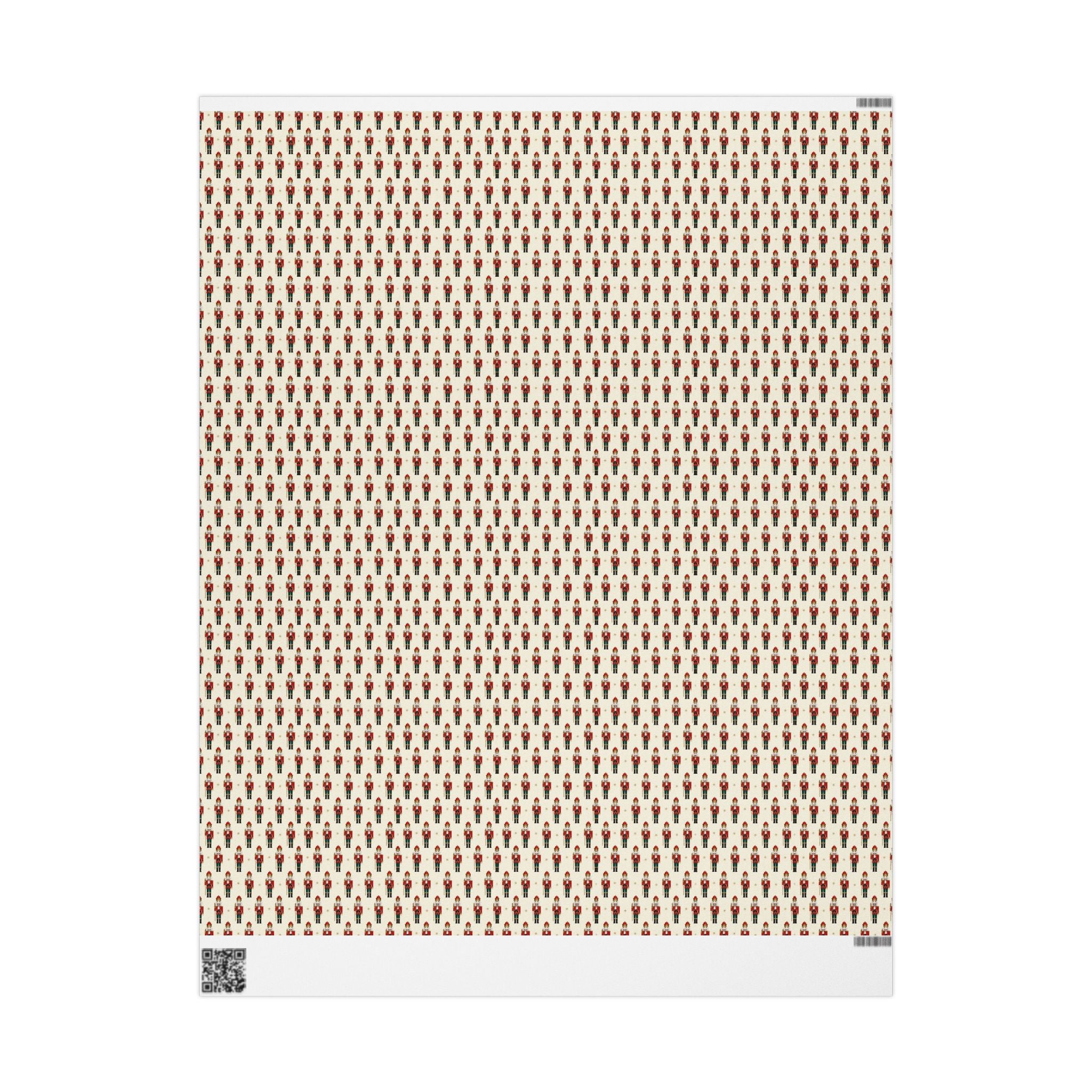 Nutcracker Christmas Wrapping Paper, Classic Toy Soldier Gift Wrap, Ballet Holiday Gift Wrap, Festive Red & Gold Christmas Decor