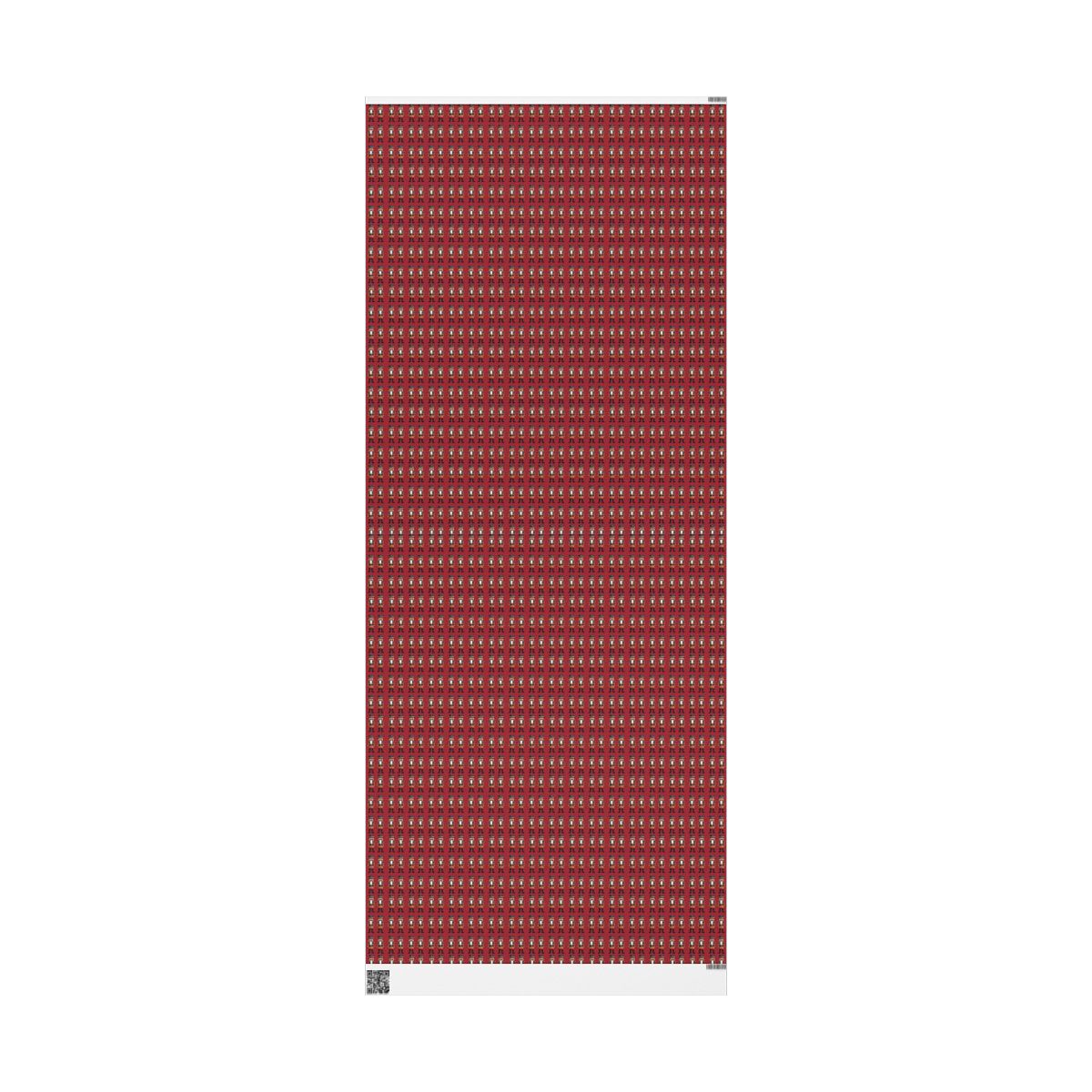Nutcracker Christmas Wrapping Paper, Red Holiday Gift Wrap, Classic Nutcracker Pattern, Festive Christmas Packaging Paper
